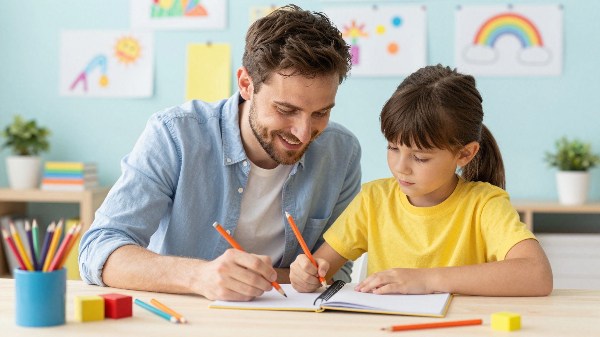 A szülői türelem kulcsfontosságú a tanulás során.