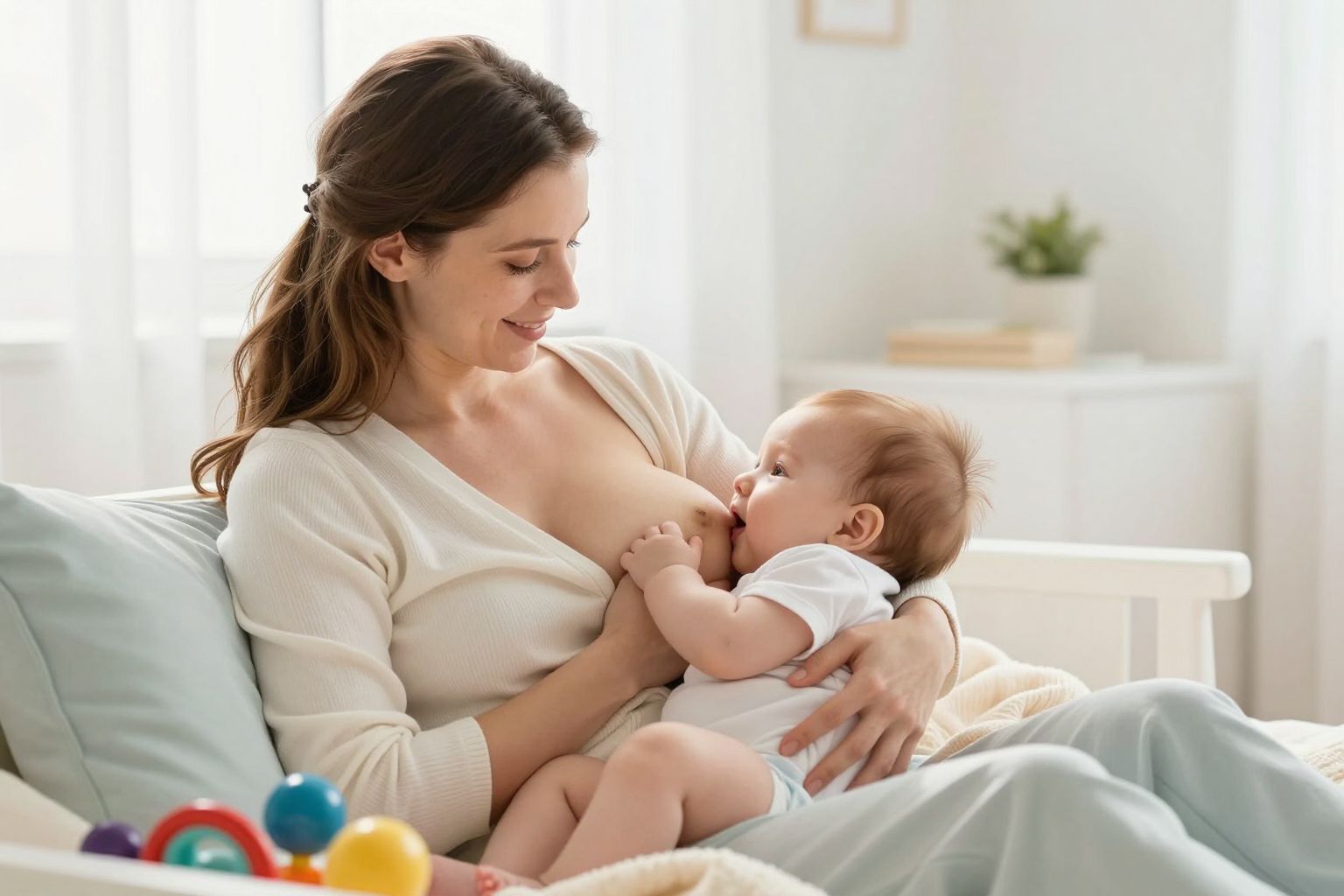 Az anyatej immunvédelmet nyújt a csecsemőknek a fejlődéshez.