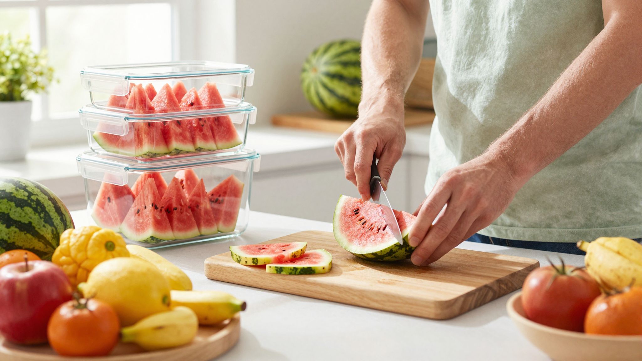 A görögdinnye fagyasztása segít csökkenteni az élelmiszer-pazarlást.