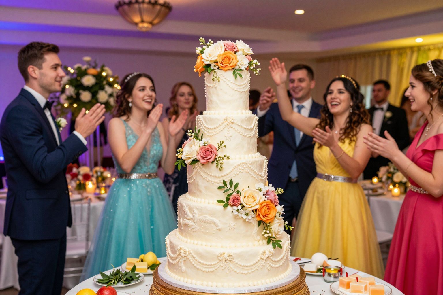 Az esküvői torta a házasság édes szimbóluma.