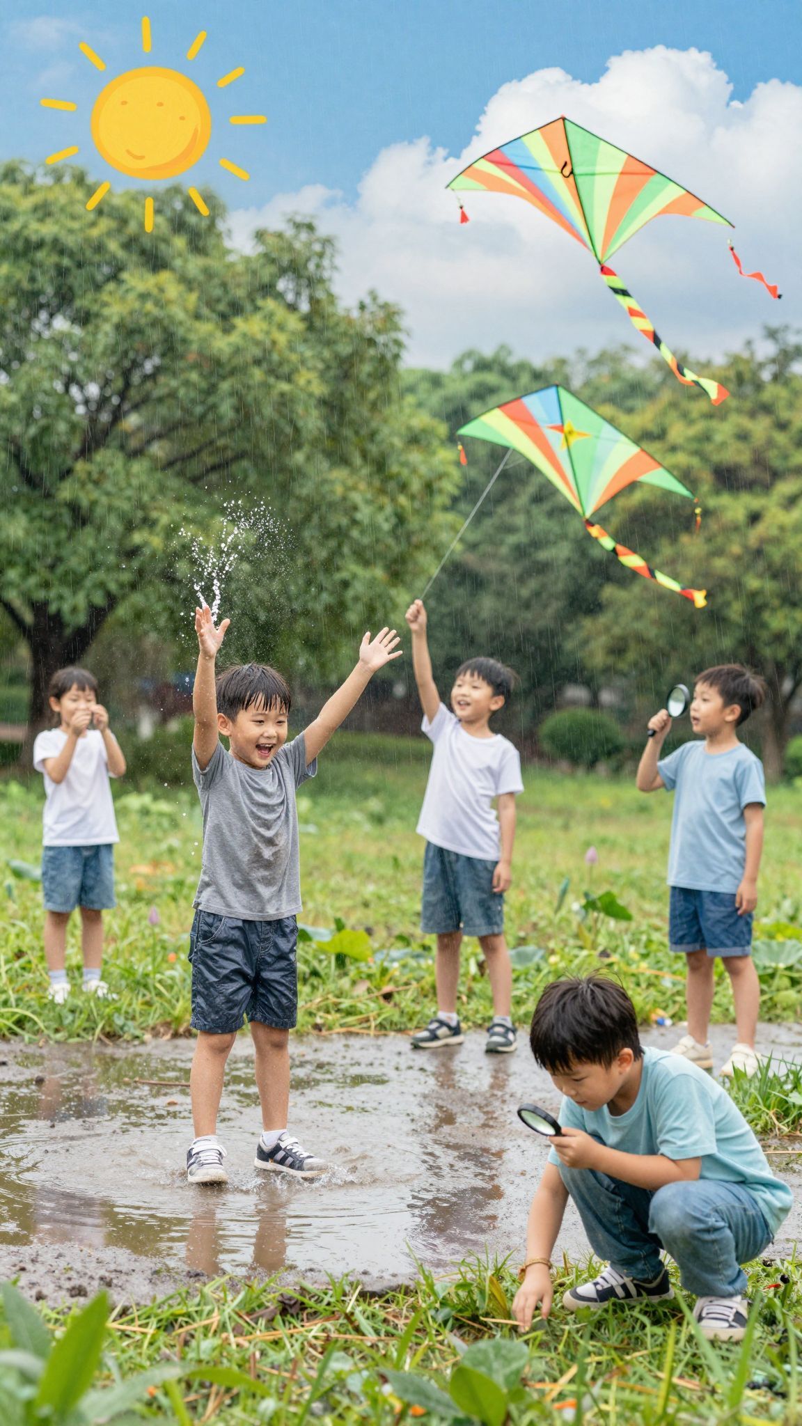 Az időjárás tapasztalata elősegíti a gyerekek tanulását.