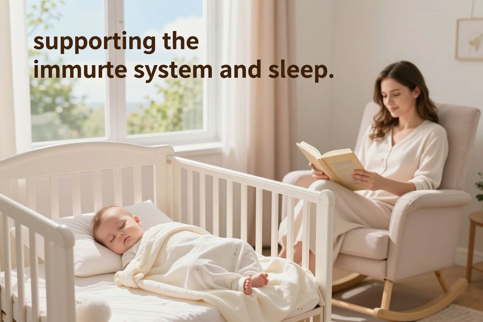 Az alvás erősíti az immunrendszert és a baba fejlődését.