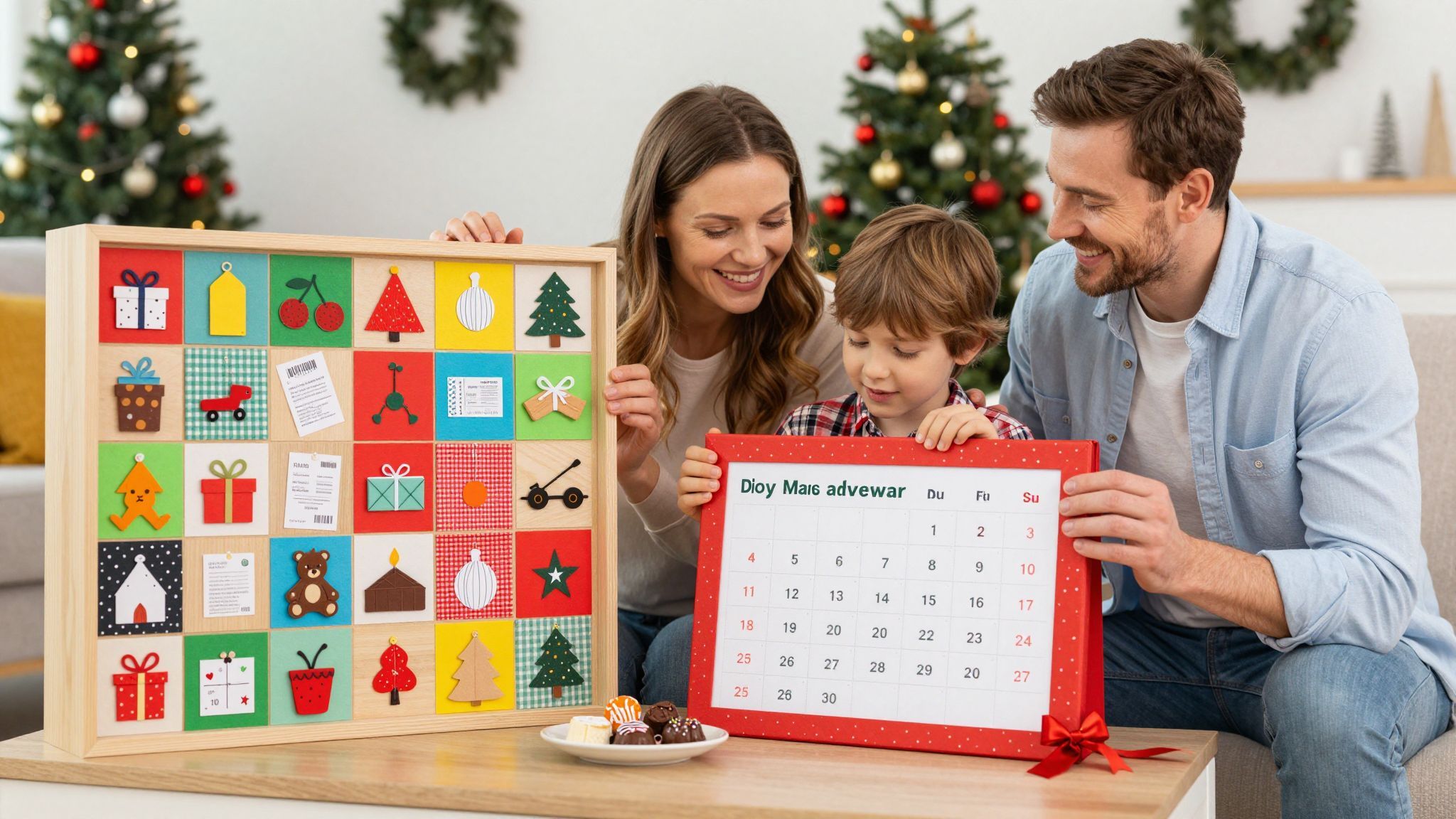 A DIY adventi kalendárium személyre szabott ajándékokat kínál.