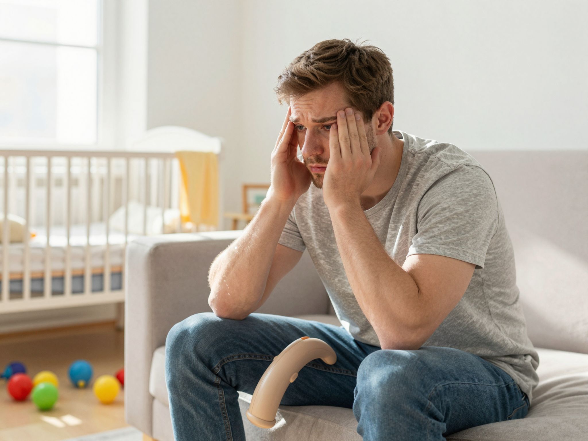 Az apák gyakran fejfájásról és álmatlanságról panaszkodnak.