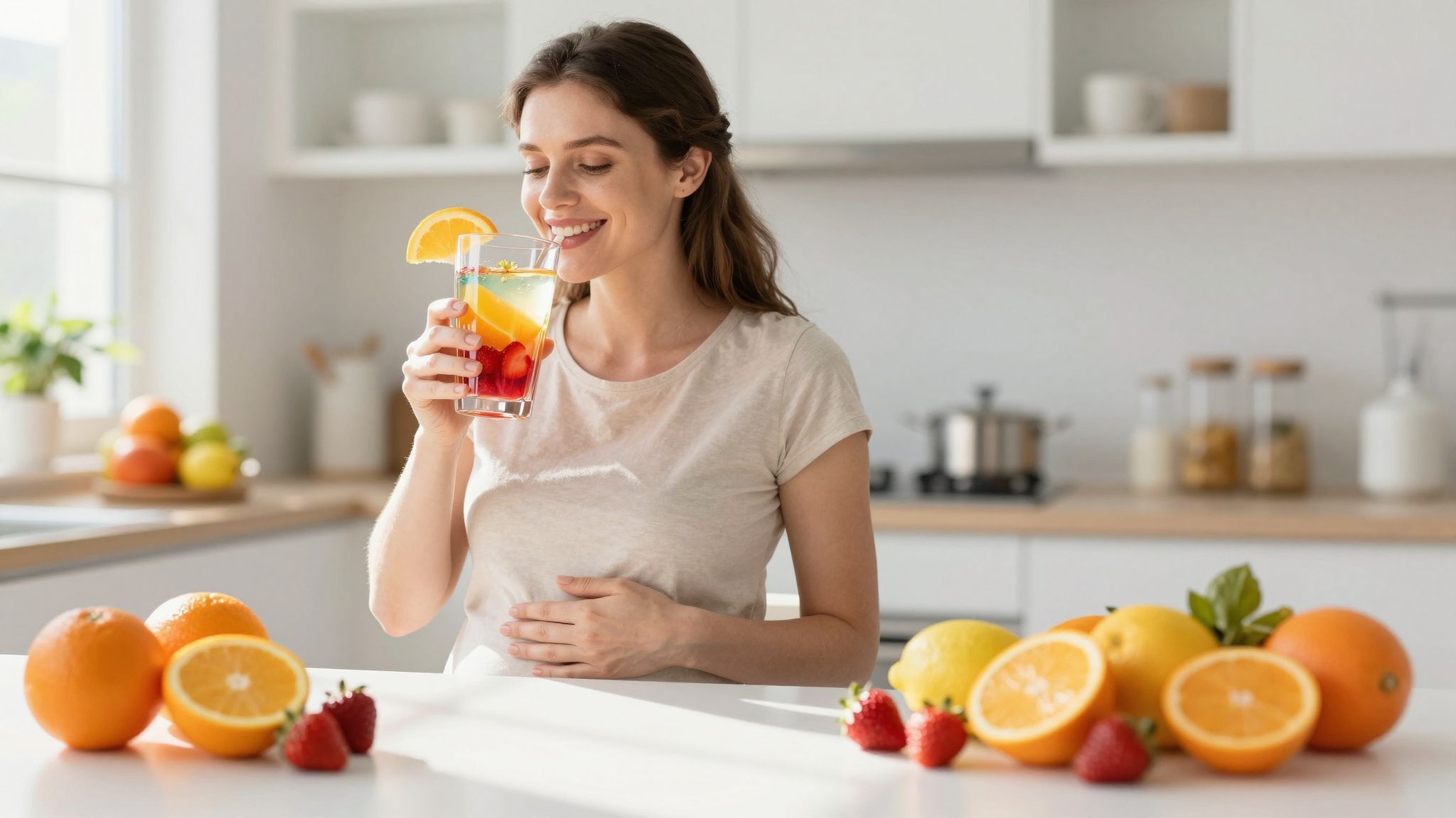 A megfelelő folyadékbevitel kulcsfontosságú a terhesség alatt.