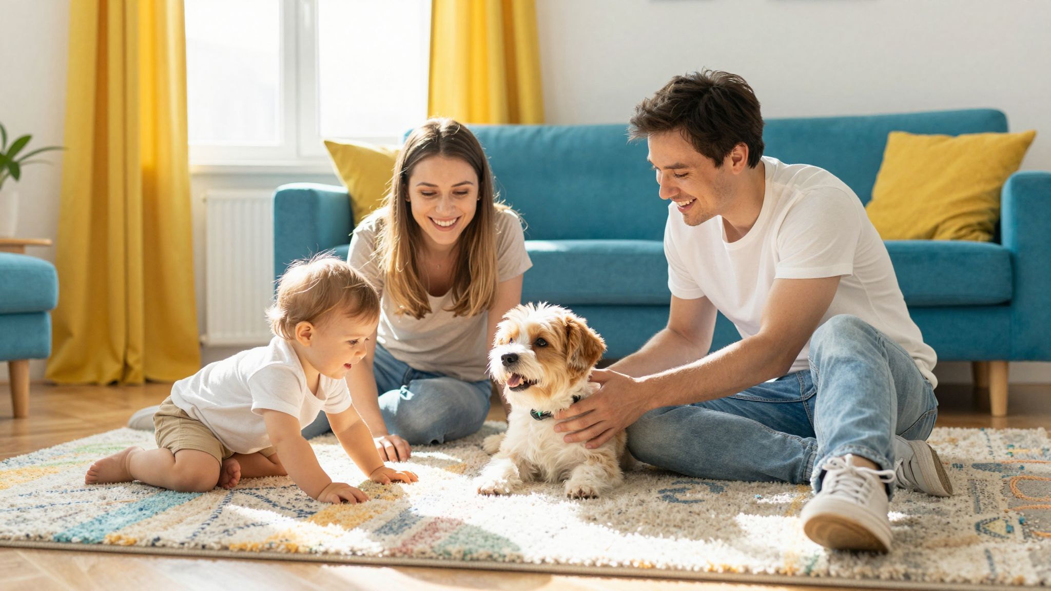 Kutyás családoknál fontos a baba és kutya fokozatos bemutatása.