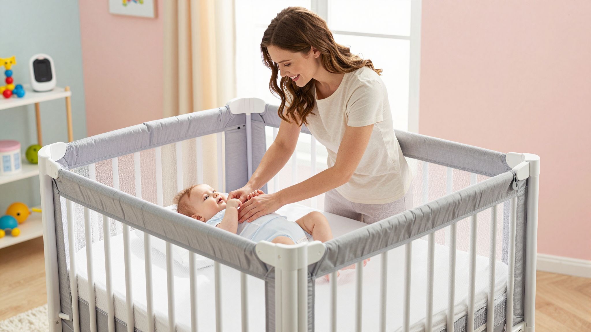A babaágy helye kulcsfontosságú a biztonság érdekében.