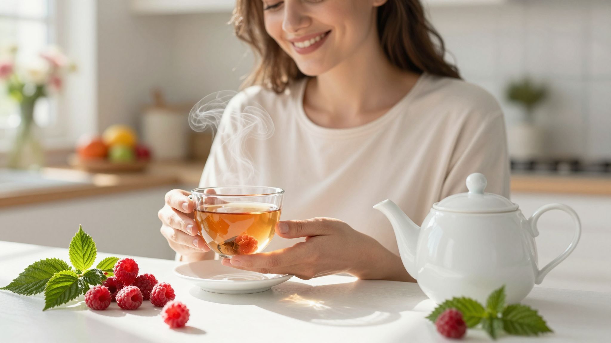 A málnalevél tea erősítheti a méh izmait a szüléskor.