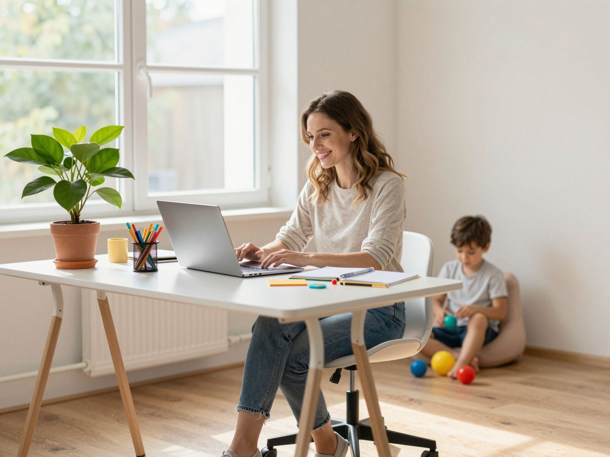 A távmunkával rugalmasabb időbeosztást érhetnek el az anyák.