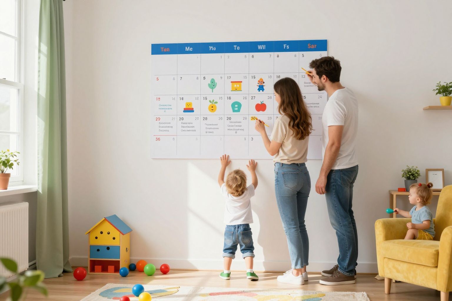 Az ikrek napirendje segíti a rutinszerű fejlődést.