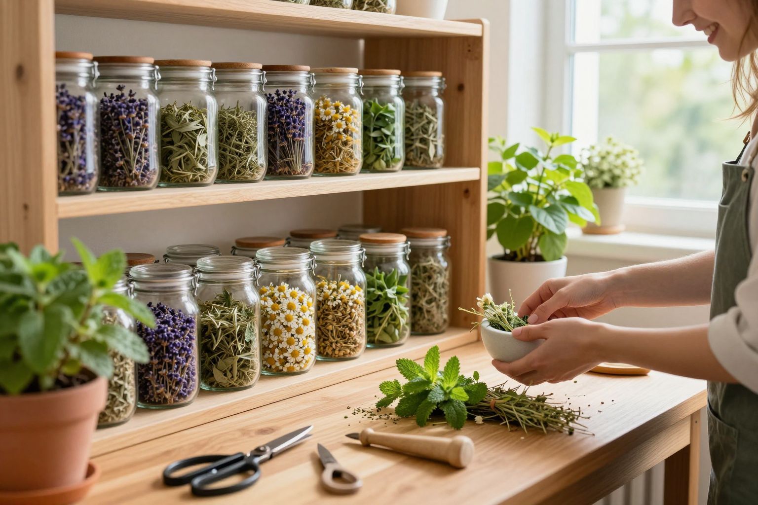 A friss gyógynövények szárítása légáramlás mellett a leghatékonyabb.