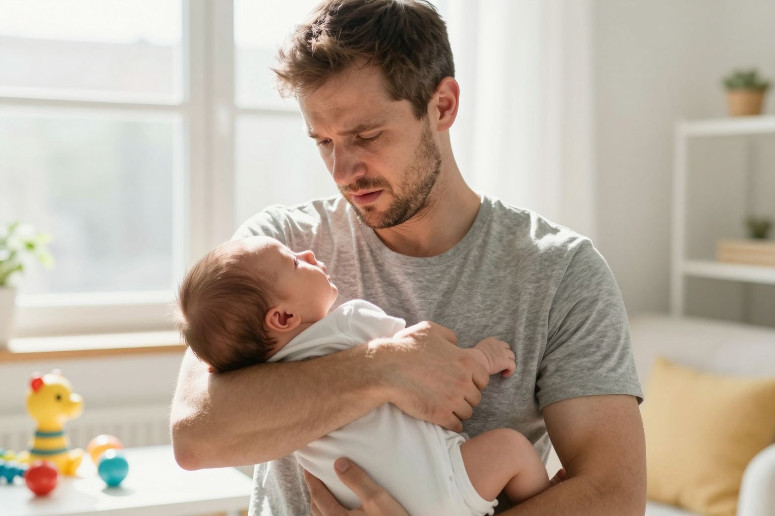 A férfiak hormonális változásai befolyásolhatják a szülés utáni depressziót.