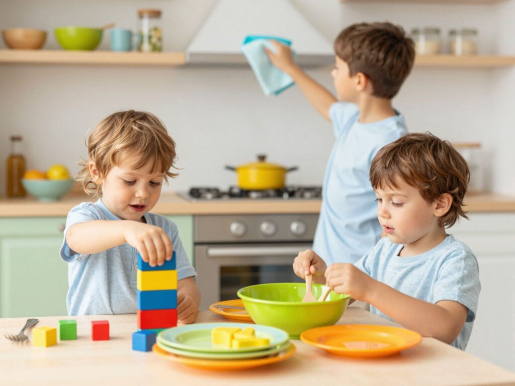Korának megfelelő házimunka: milyen feladatokat bízhatsz a gyerekre 2, 5 vagy 10 évesen?