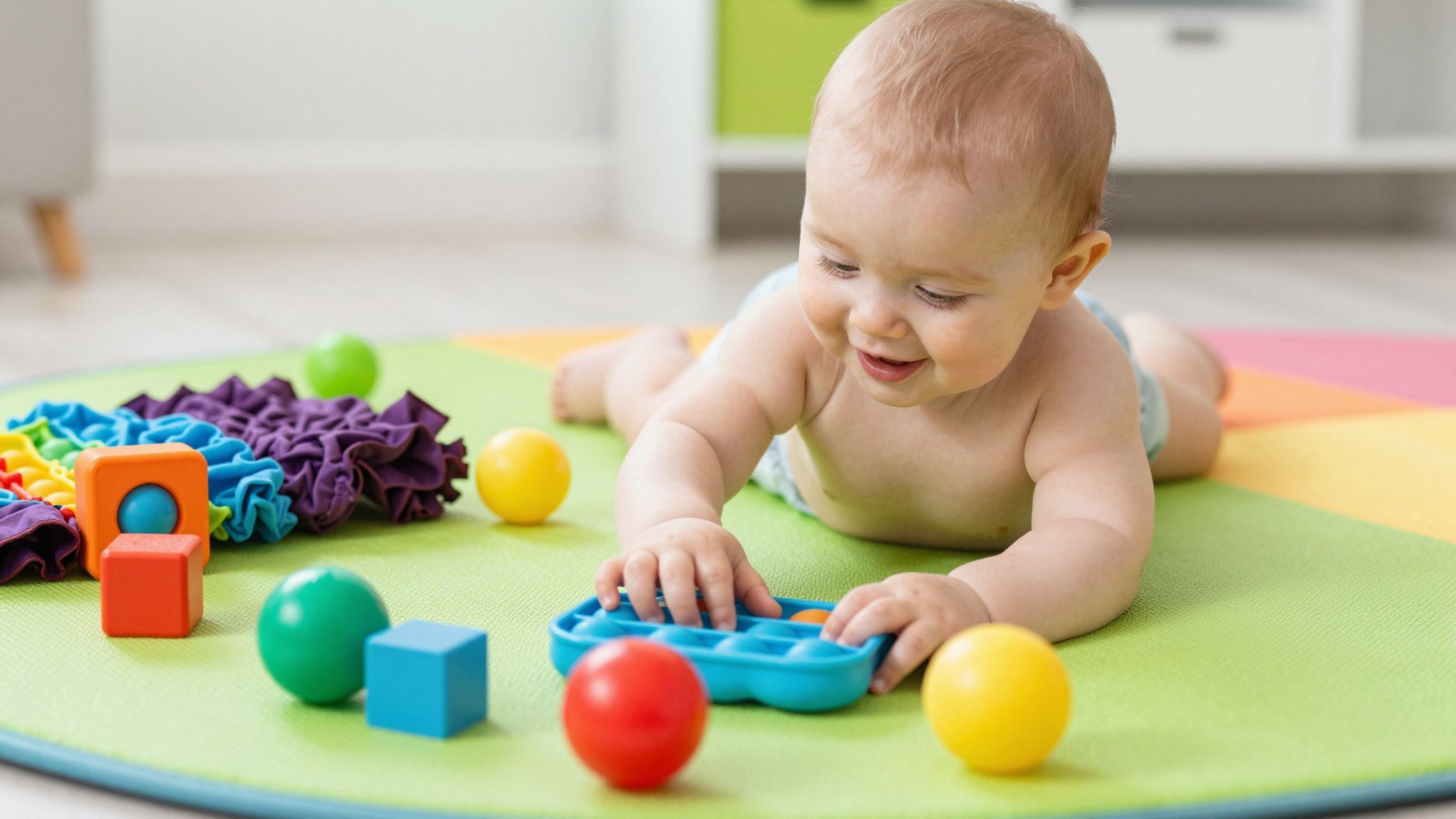 A tapintás fejleszti a baba motoros és kognitív képességeit.