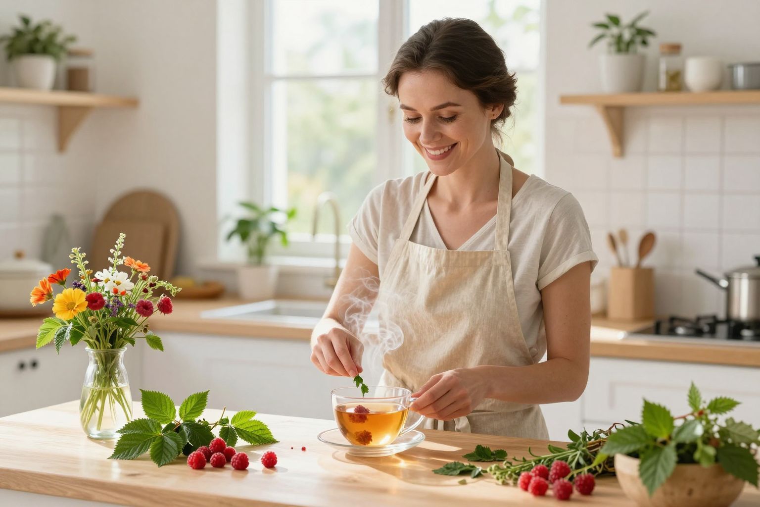 A málnalevél tea segíthet a szülés során.
