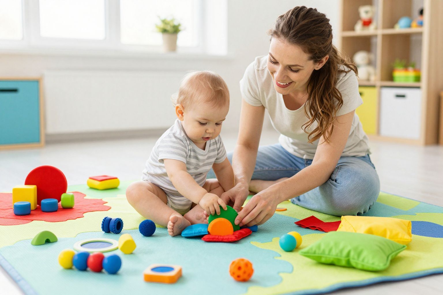 A szenzoros játékok fejlesztik a babák érzékszerveit.