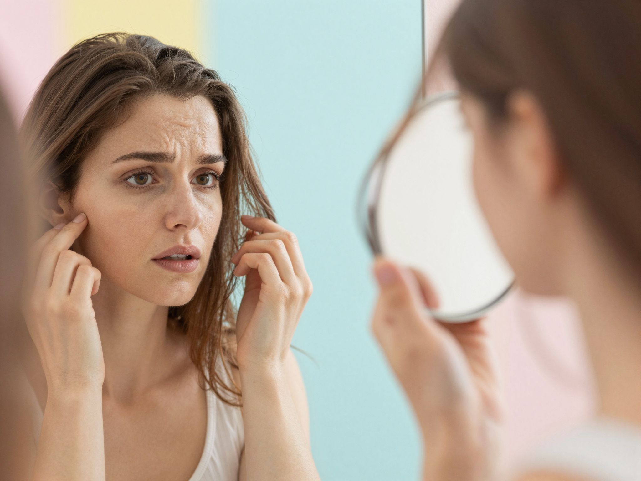 A száraz bőr és haj a pajzsmirigy problémák jele.