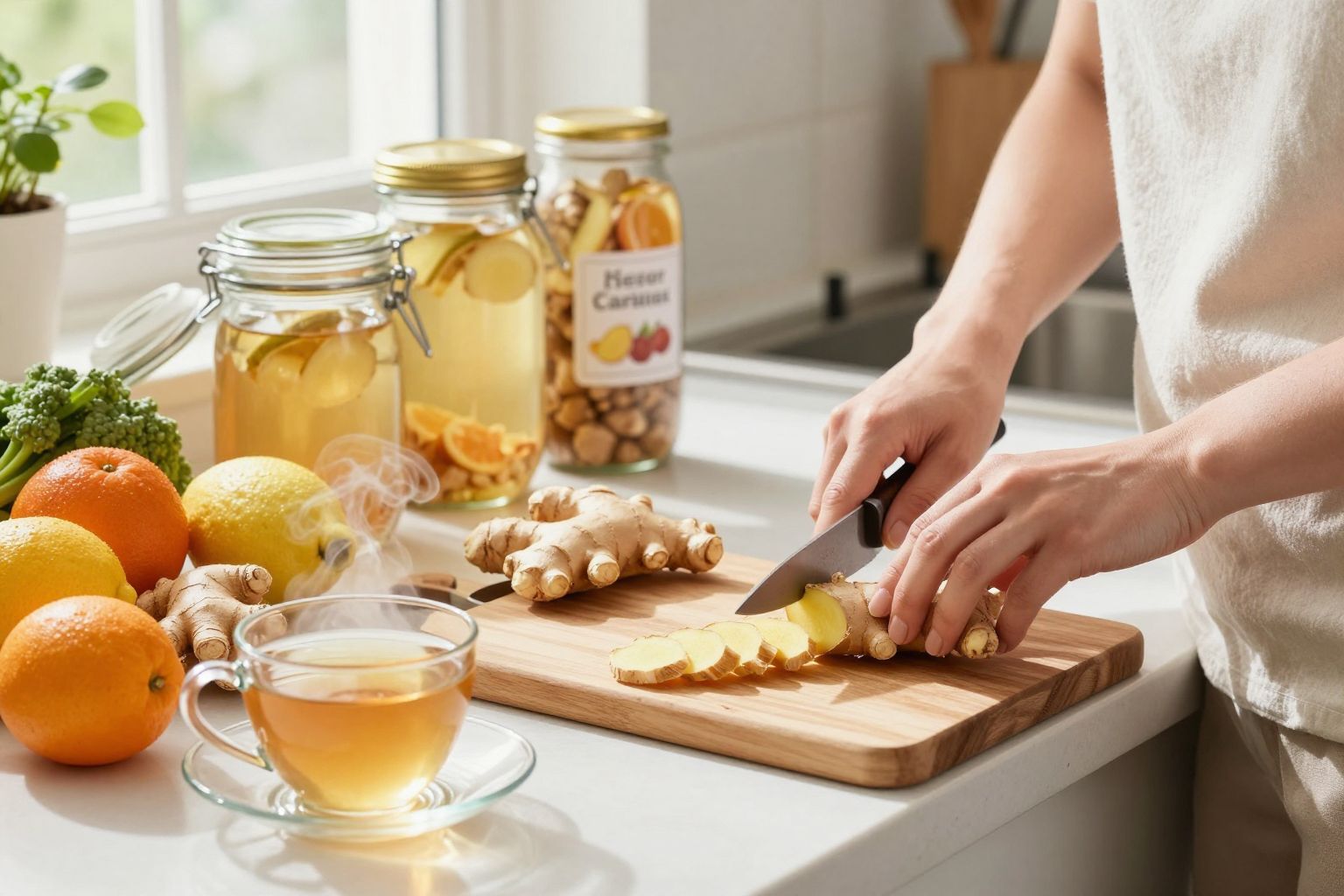 A gyömbér remek ízesítő tea és süteményekhez.