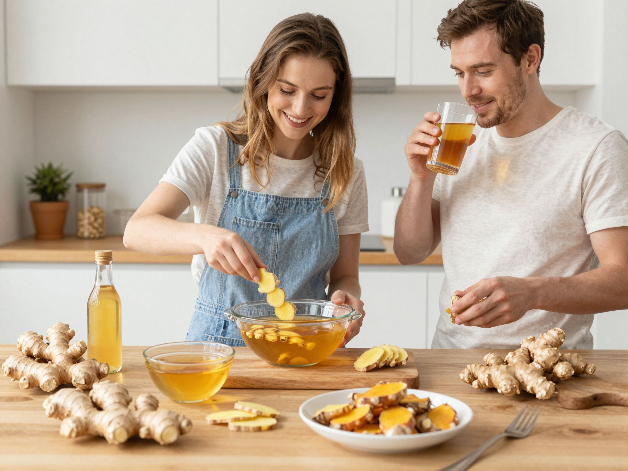 A gyömbér frissítő tea és fűszer sok ételben.