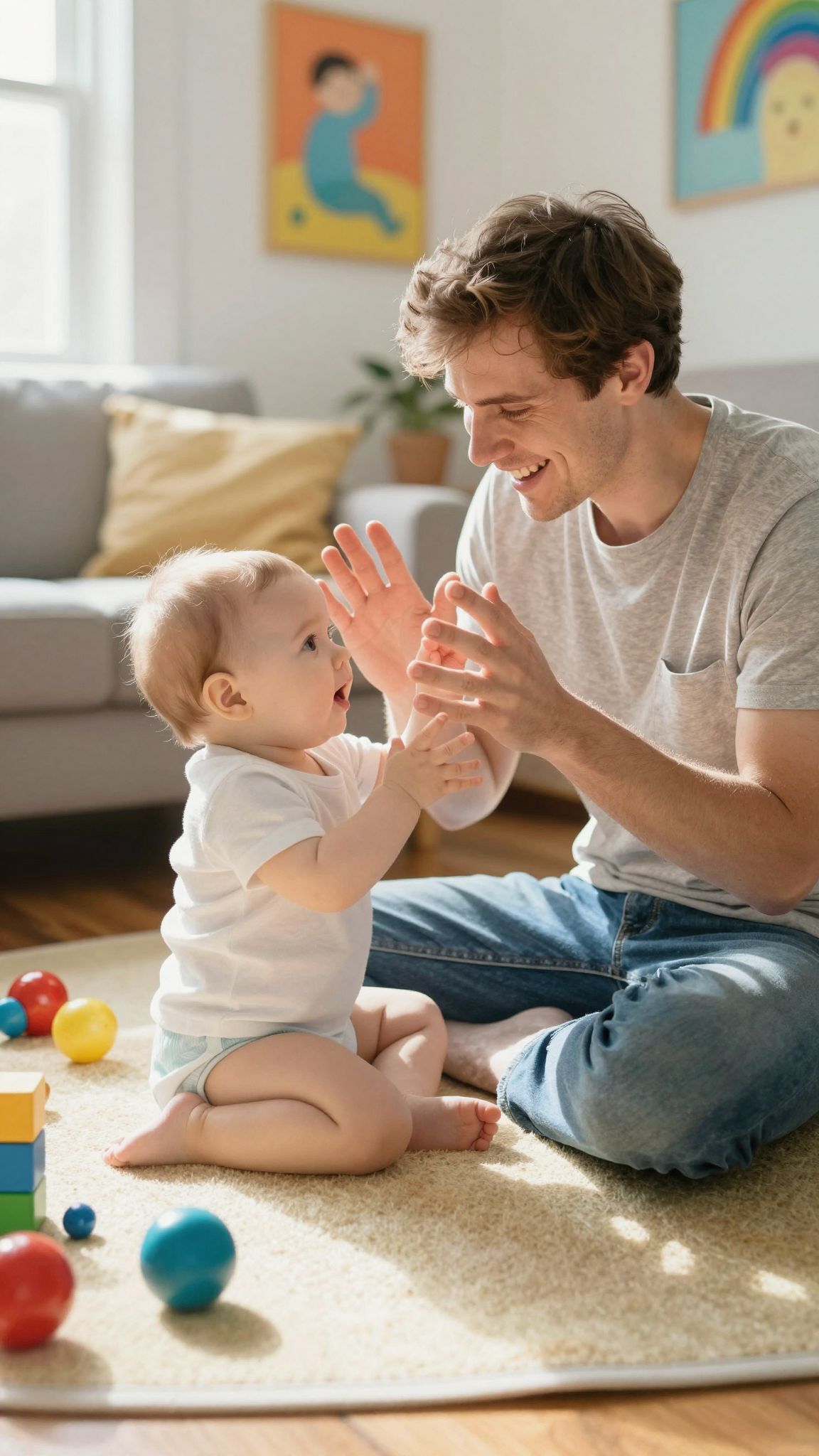 A baba jeleire való reagálás serkenti a nyelvi fejlődést.