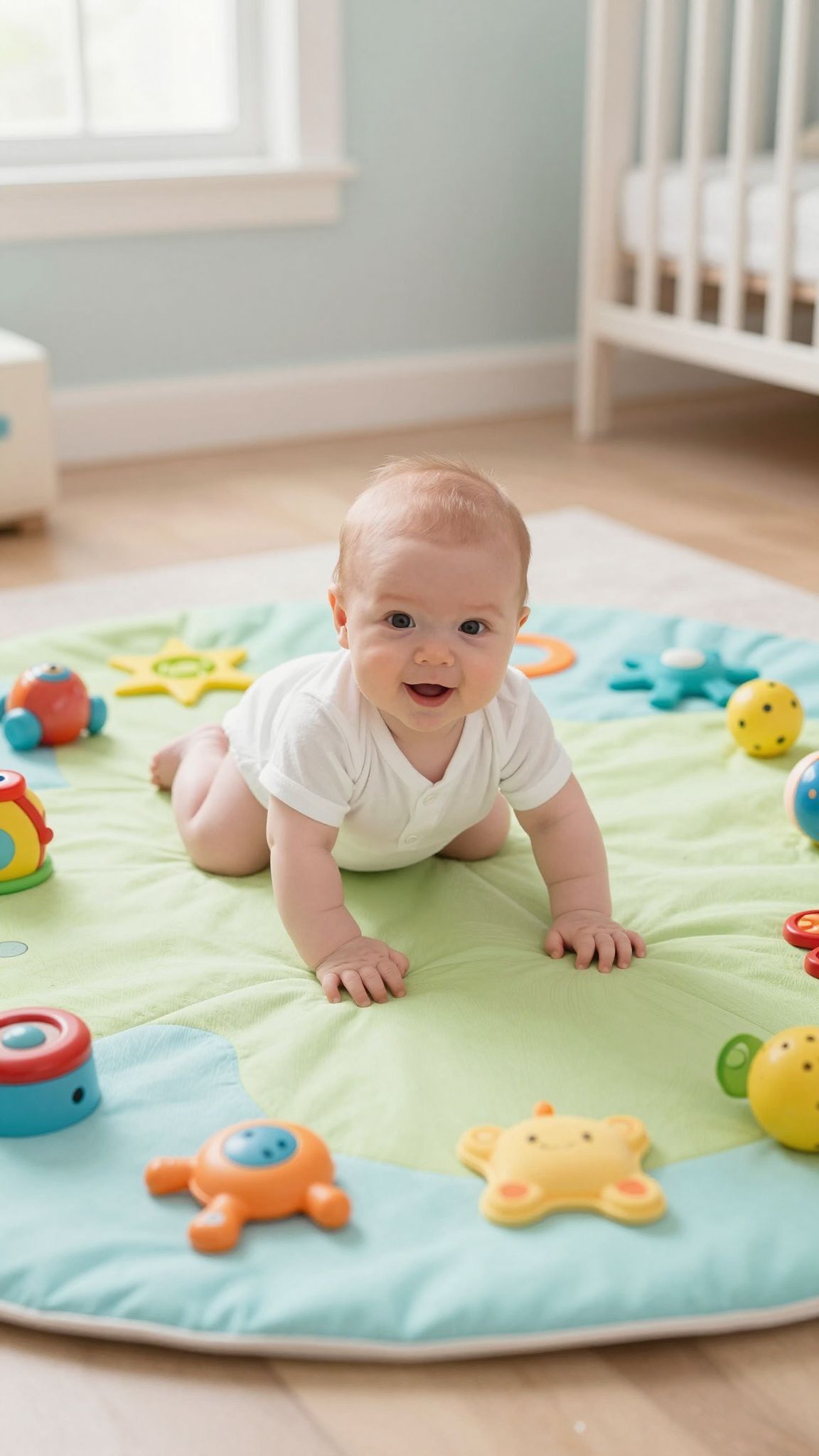 A kontraszt és távolság segíti a baba látásának fejlődését.
