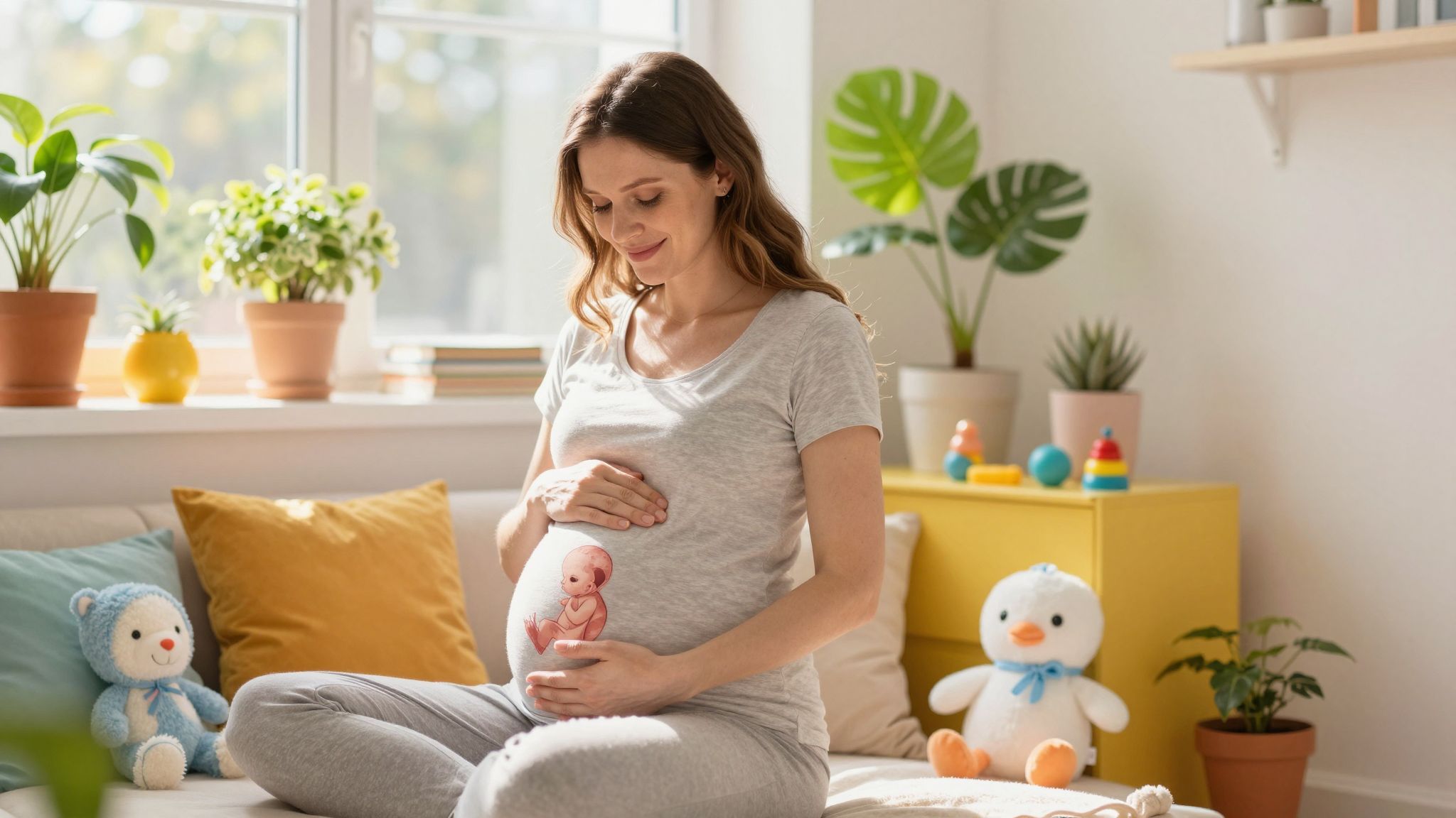 A magzat hallása már a terhesség 25. hetében fejlődik.
