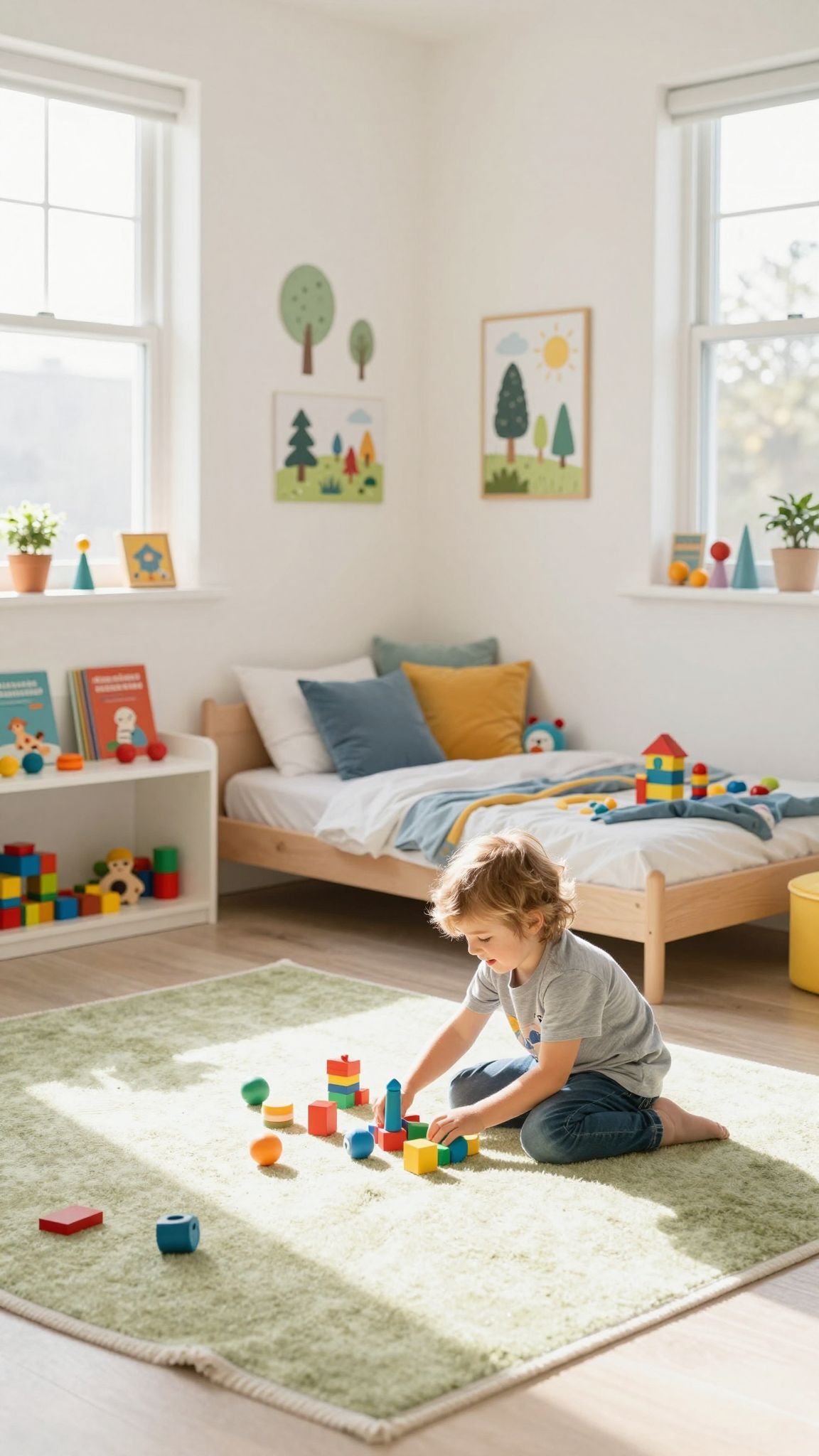 A Montessori-ágy segíti a gyermek önállóságának fejlődését.