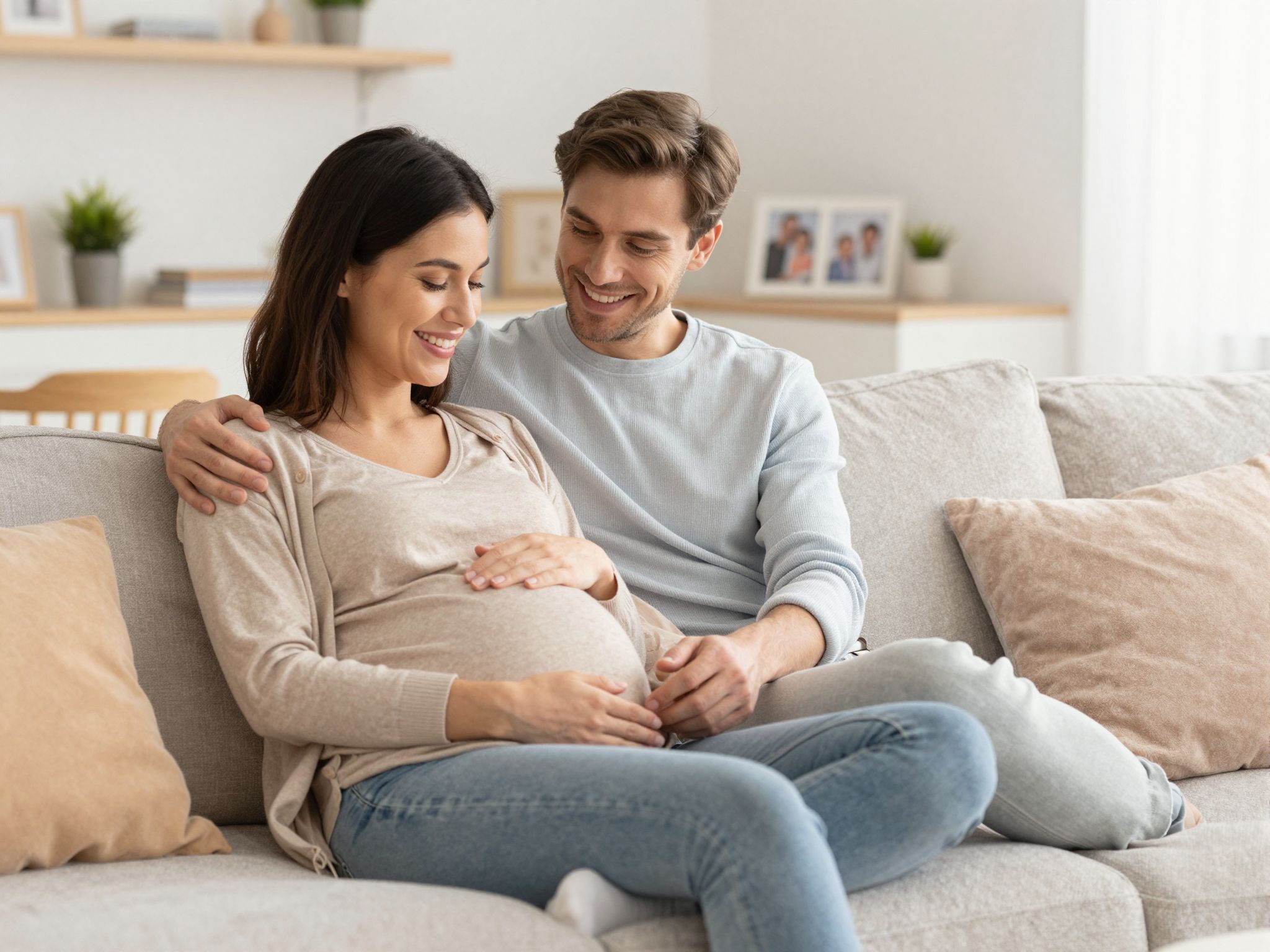 A támogató partner segíti a terhesség stressz kezelését.