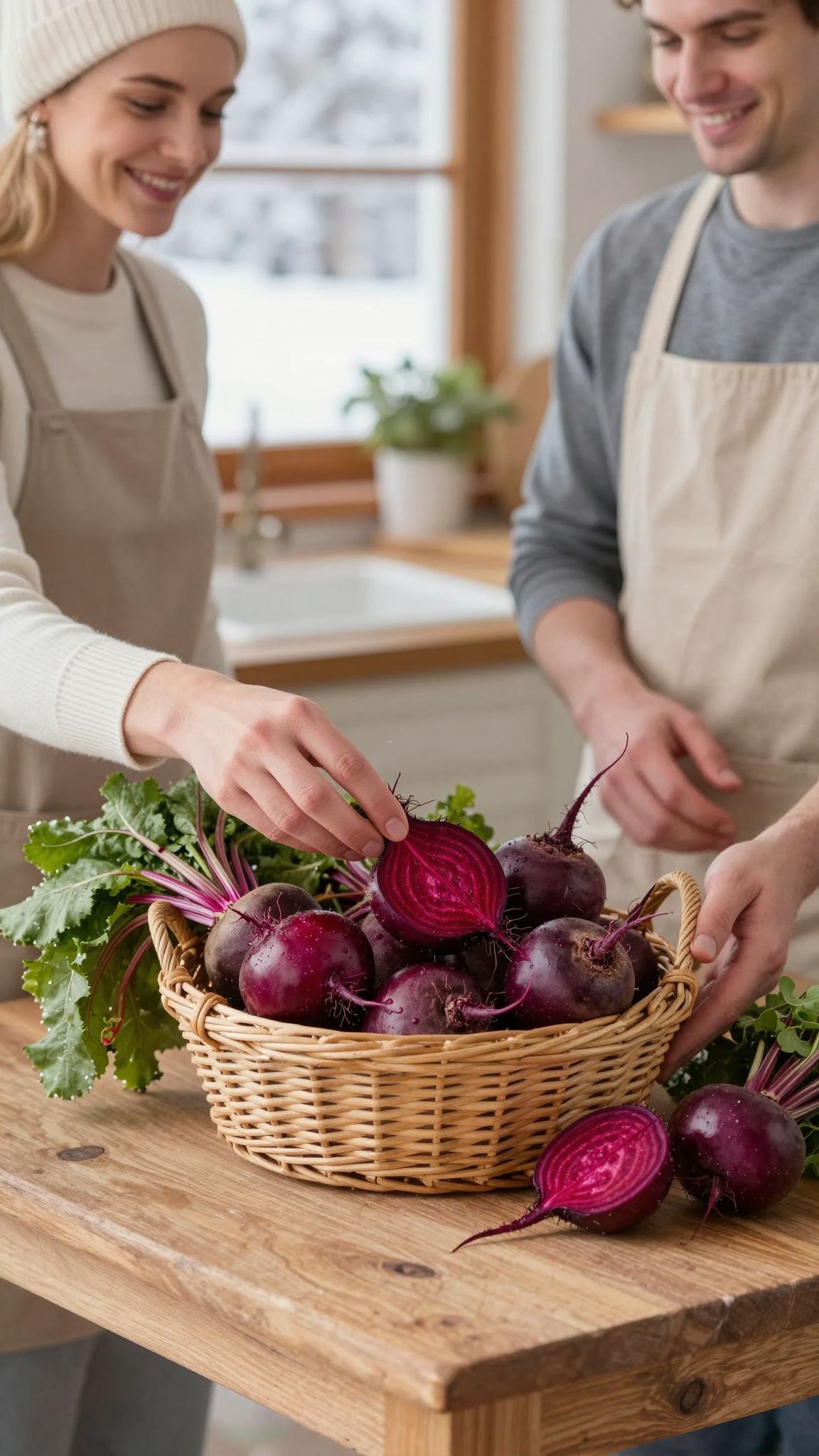 A pince hűvös, nedves környezet ideális a cékla tárolásához.