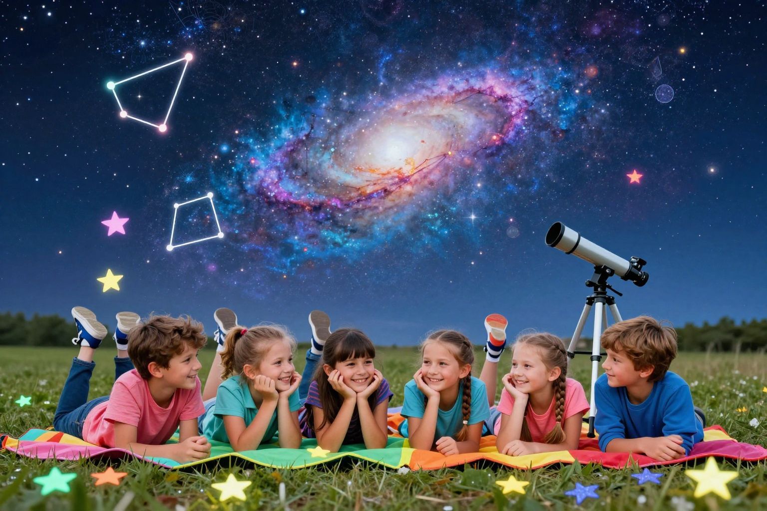 Csillagképek játékos felfedezése izgalmas élményt nyújt.