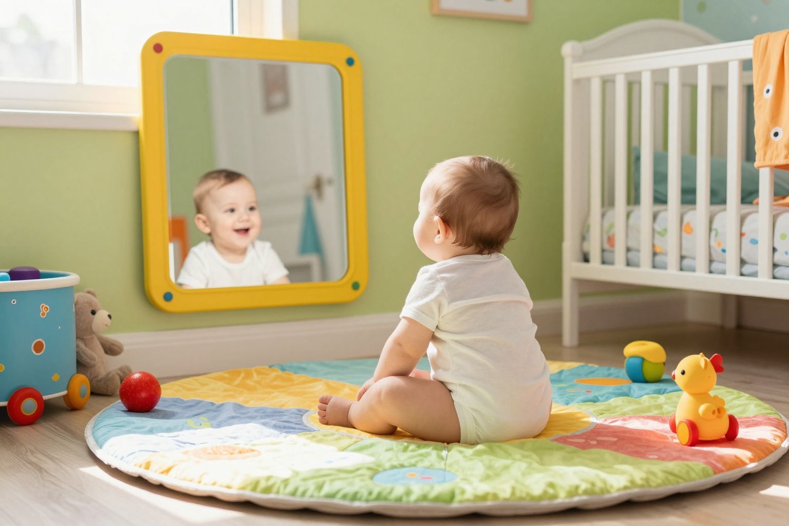 A tükörkép felismerése a gyerekek önazonosságának jele.