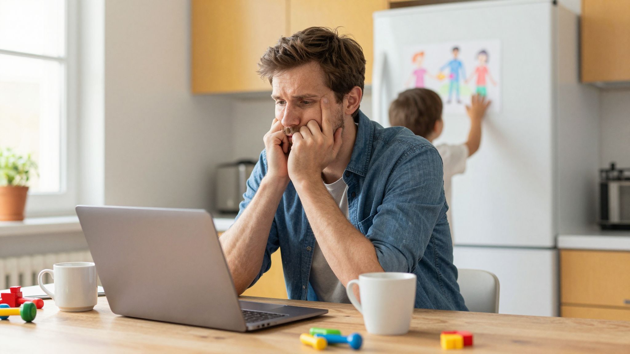 Az apák bűntudata gyakran a munka és család egyensúlyából fakad.