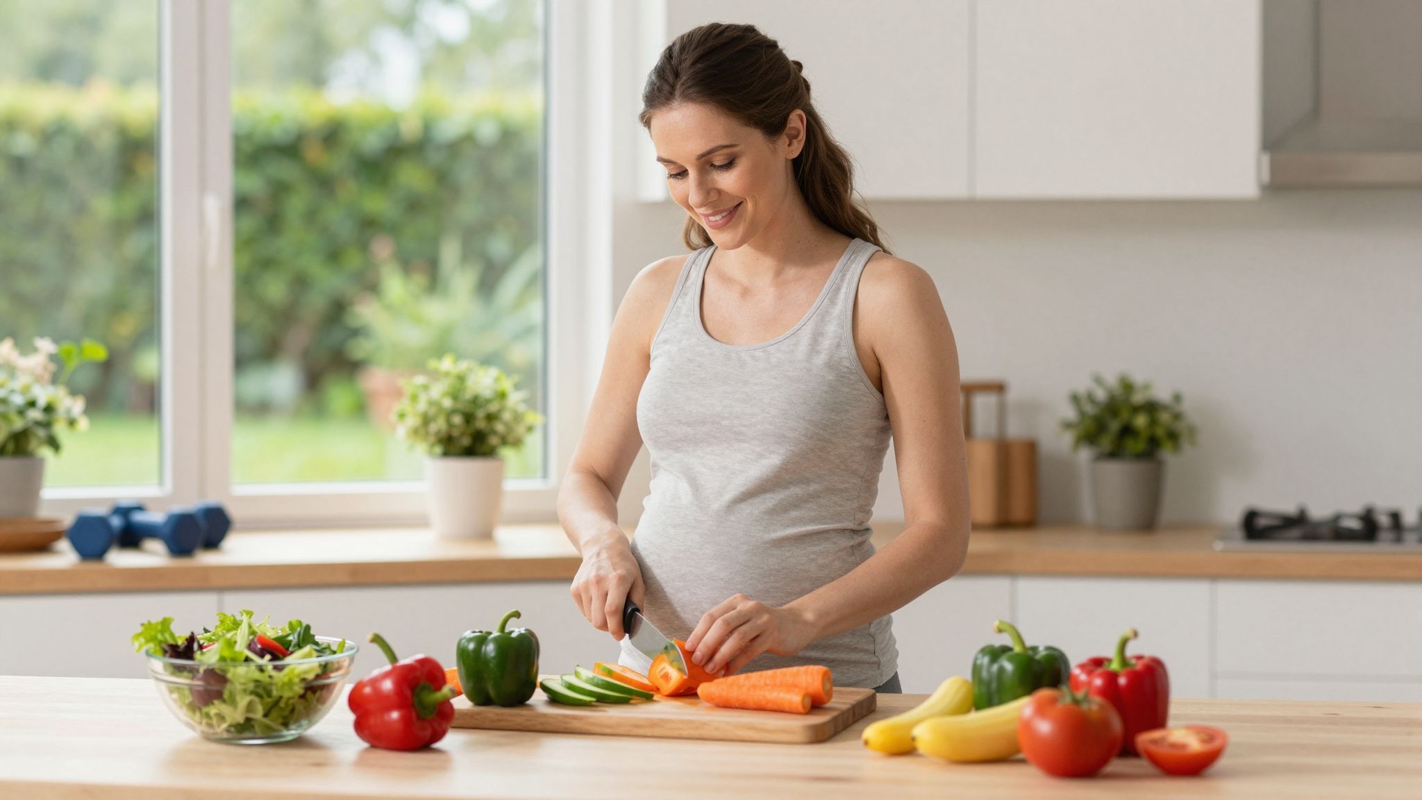 A kiegyensúlyozott táplálkozás segíti a magzat fejlődését.