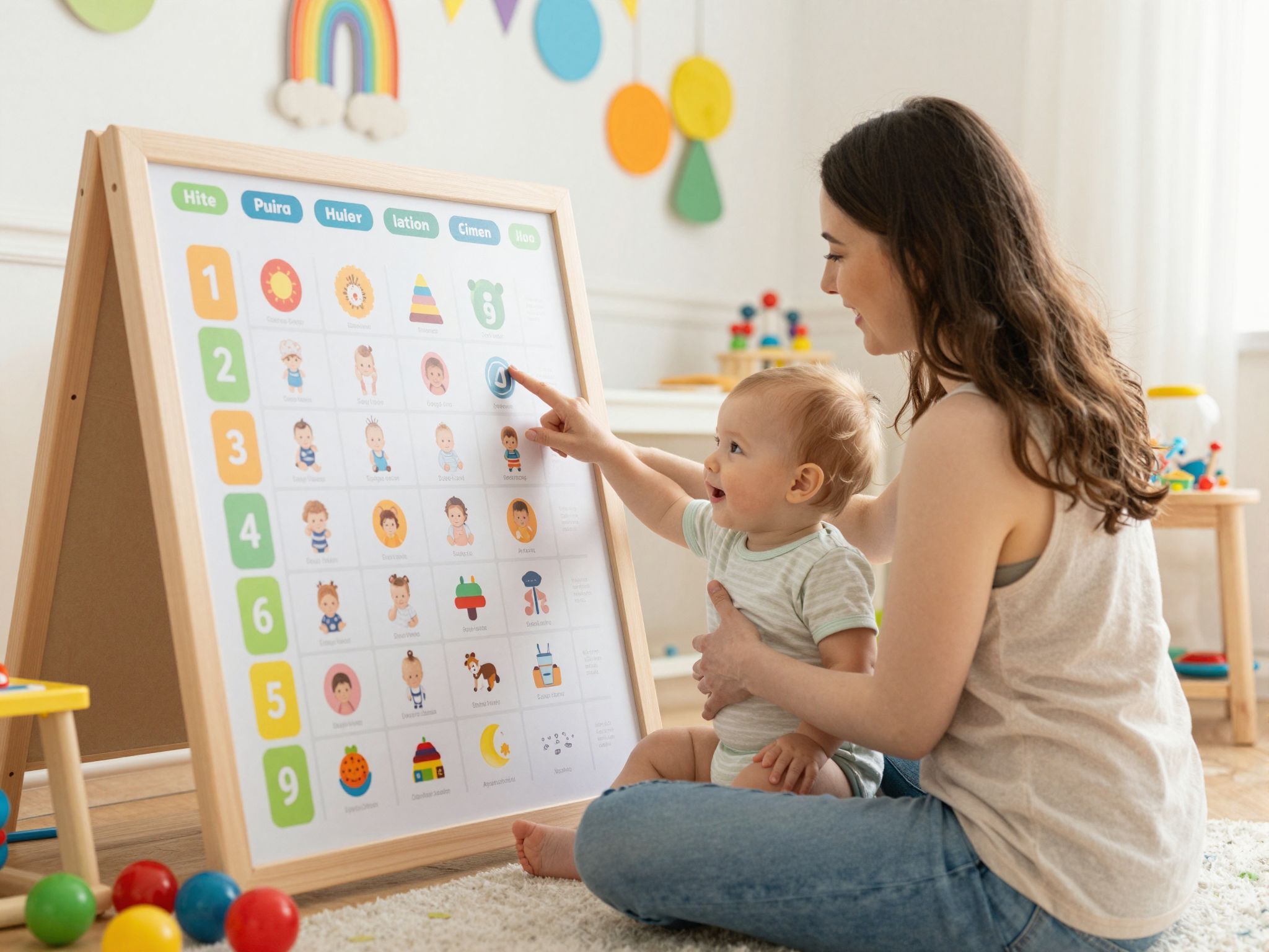 A fejlődési táblázat segít nyomon követni a babák fejlődését.