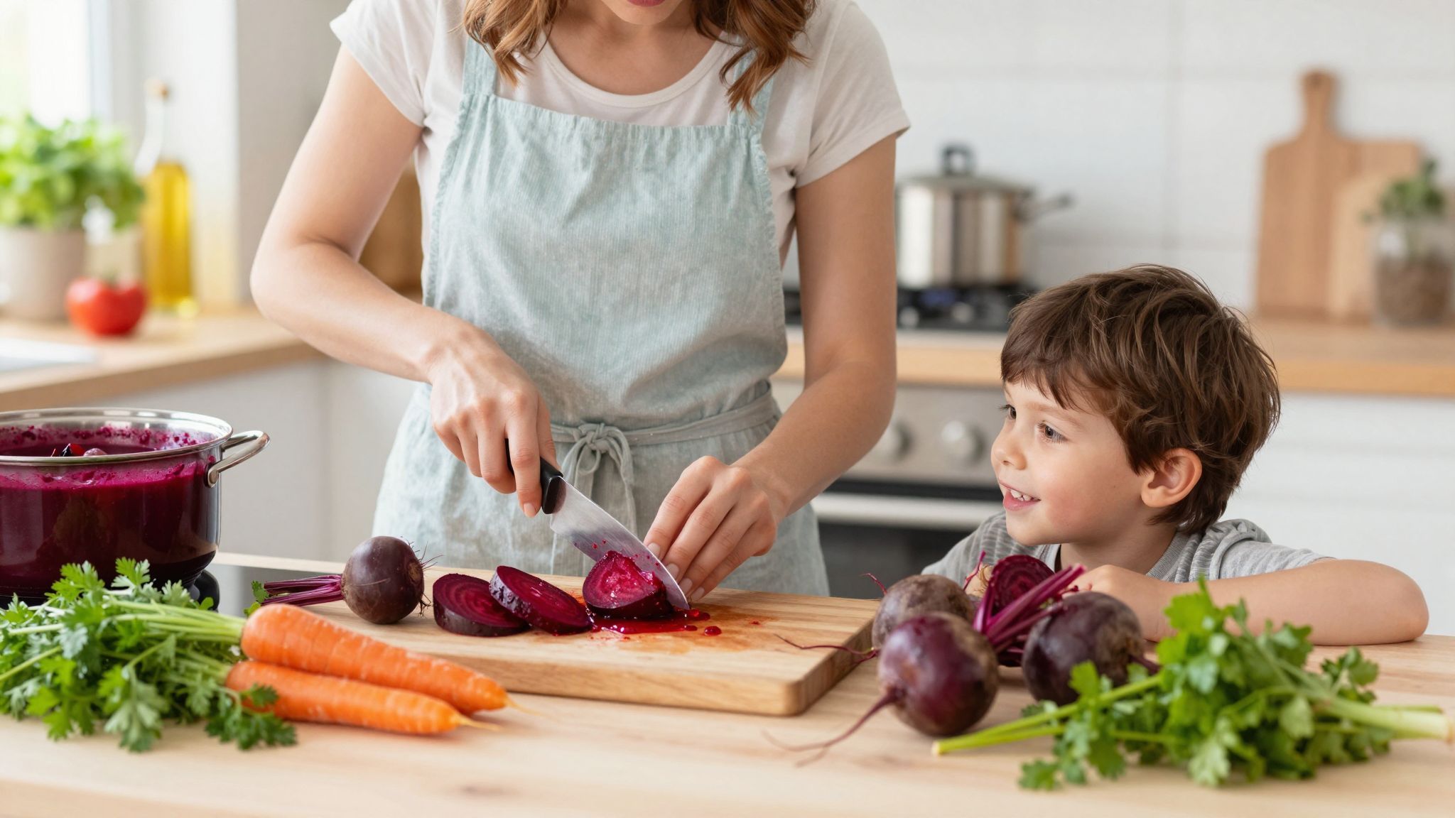 A céklafőzelék sikeréhez fontos a megfelelő főzési idő.