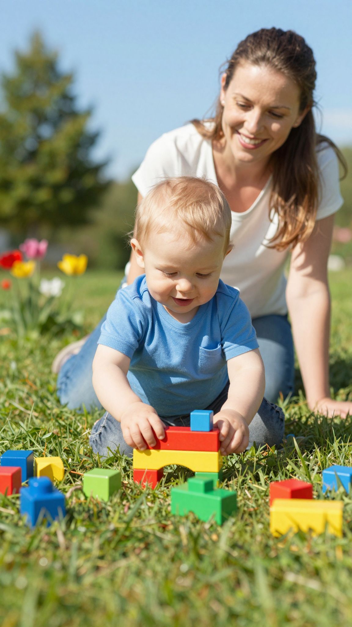 A 32 hónapos gyerekek imádnak felfedezni és játszani.