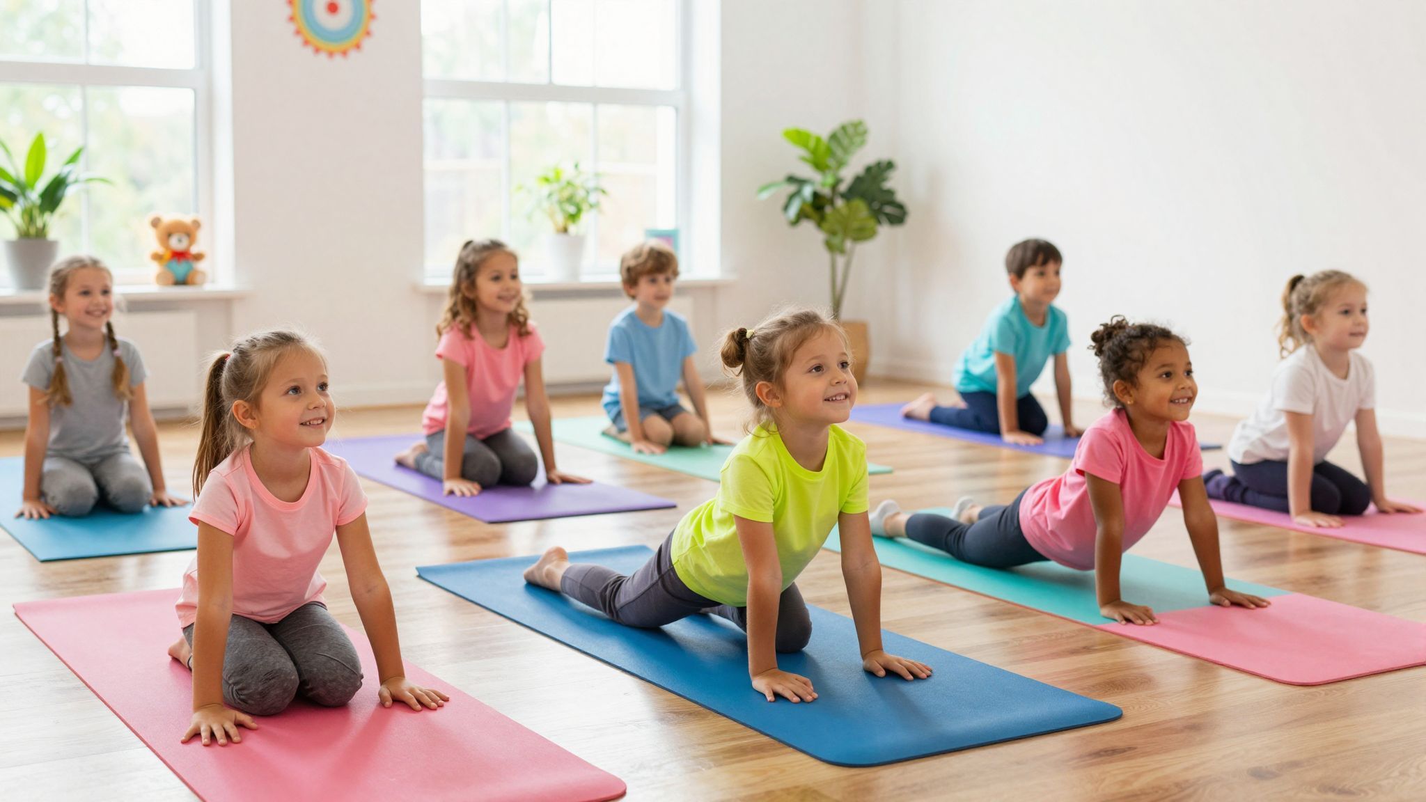 A gyerekjóga segít a fókuszálás és önbizalom fejlesztésében.