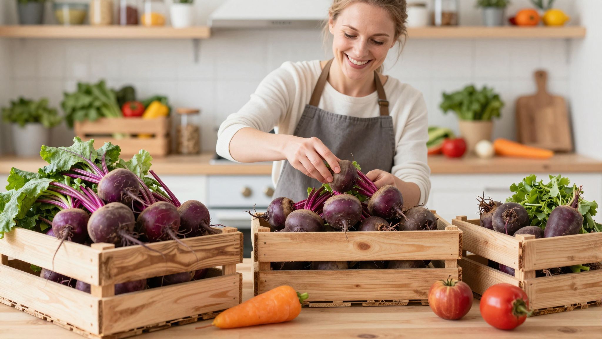 A gömbölyű cékla hosszabb ideig friss marad tárolva.