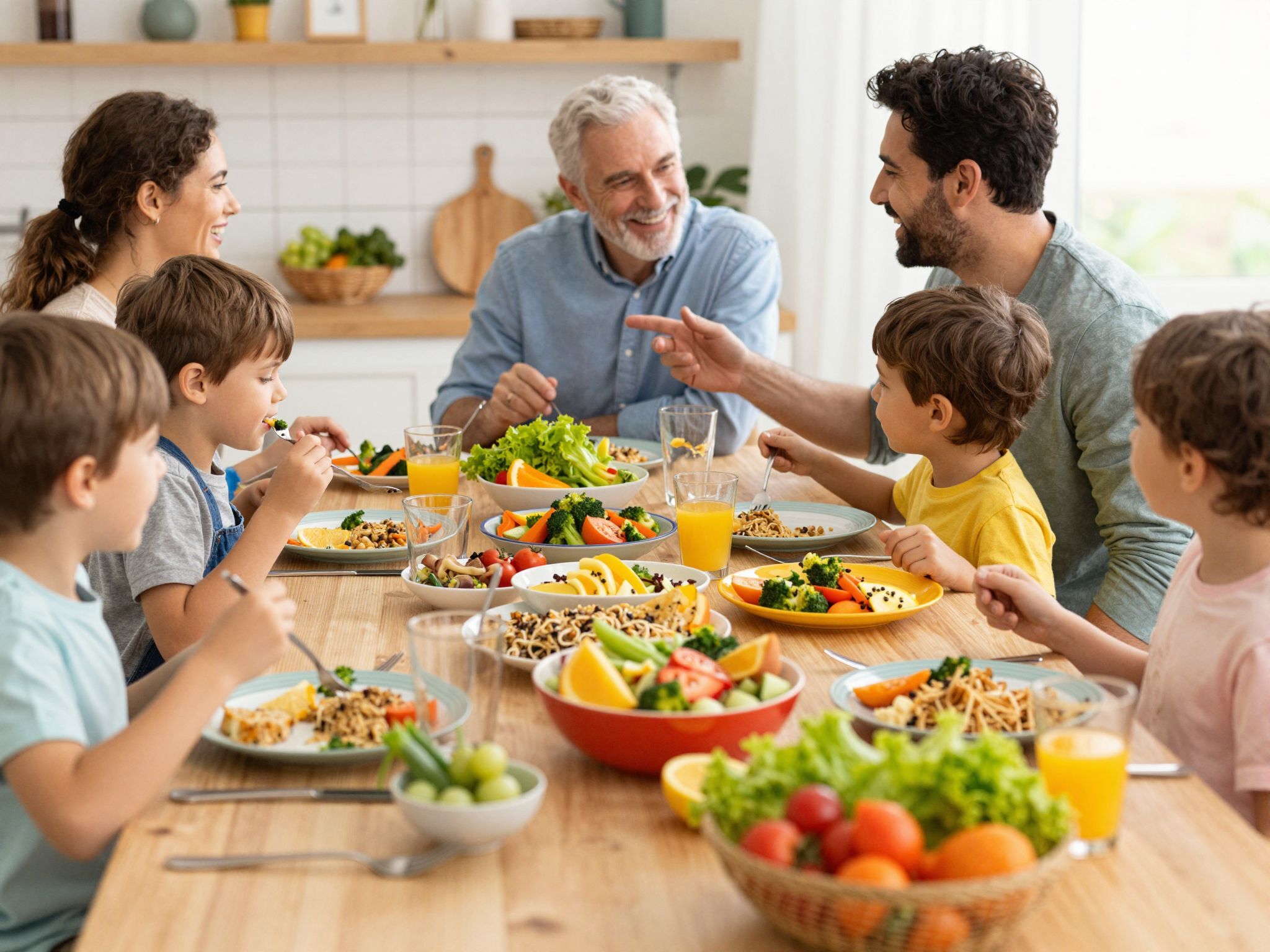 A közös étkezés erősíti a családi kötelékeket.