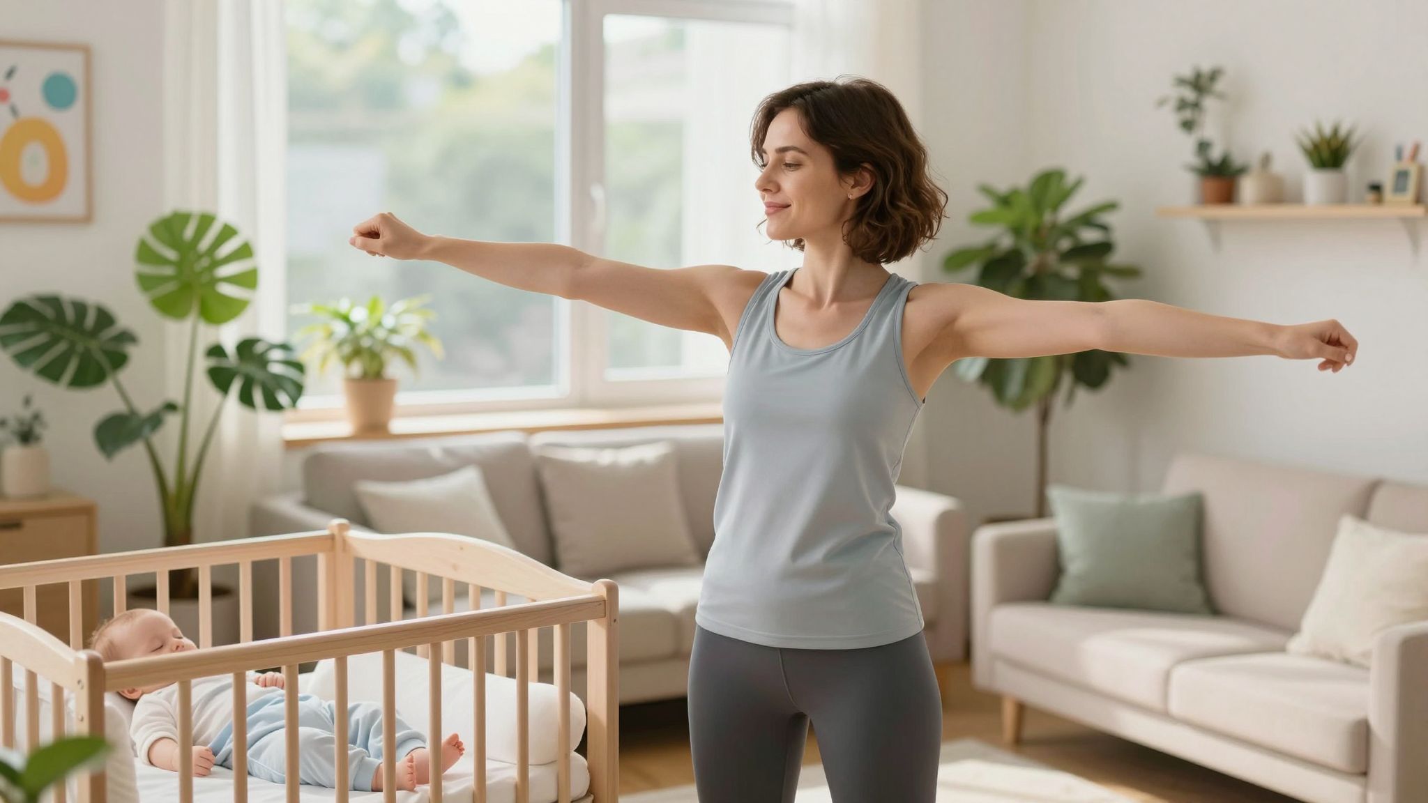 A császármetszés után fokozatos terhelés ajánlott a felépüléshez.