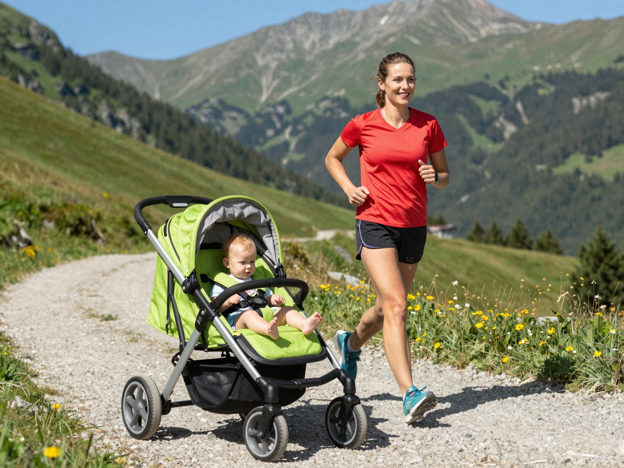 A futóbabakocsi fékrendszere kulcsfontosságú a biztonsághoz.