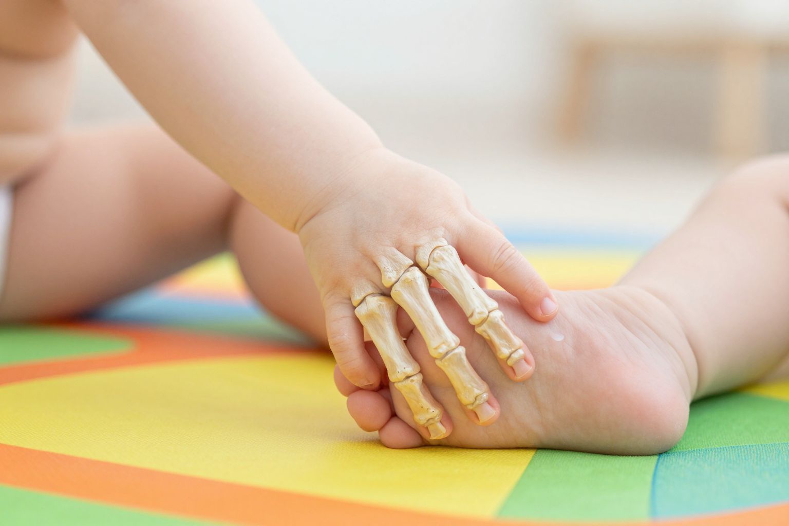 A kéz és láb csontjai segítik a mozgás fejlődését.