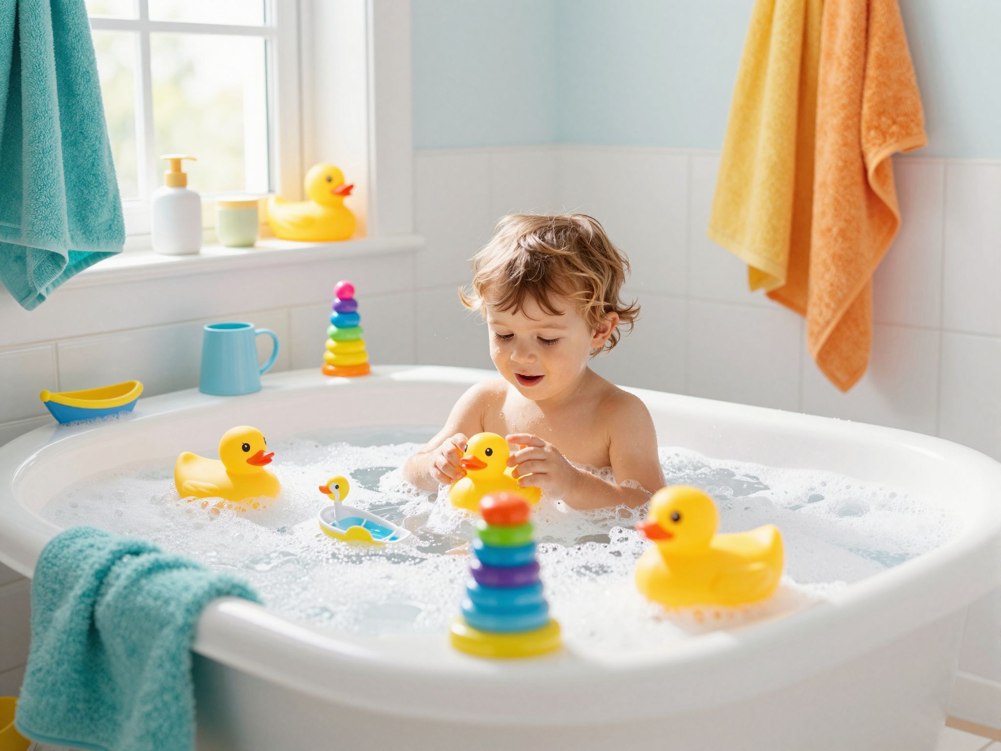 A kreatív fürdőjátékok segítenek a gyerekek érzelmi fejlődésében.