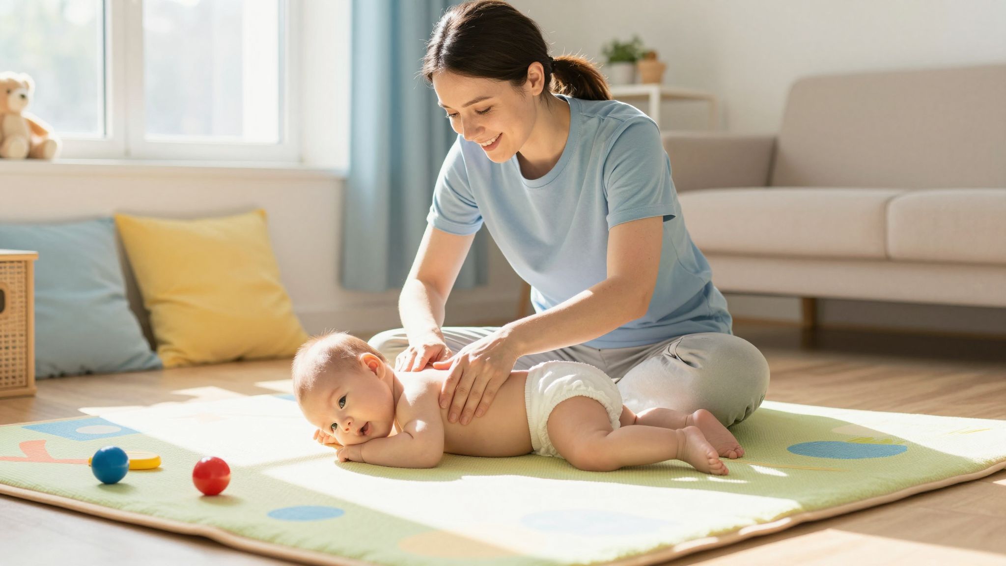 A masszázs napi rutinba illesztése erősíti a kötődést.