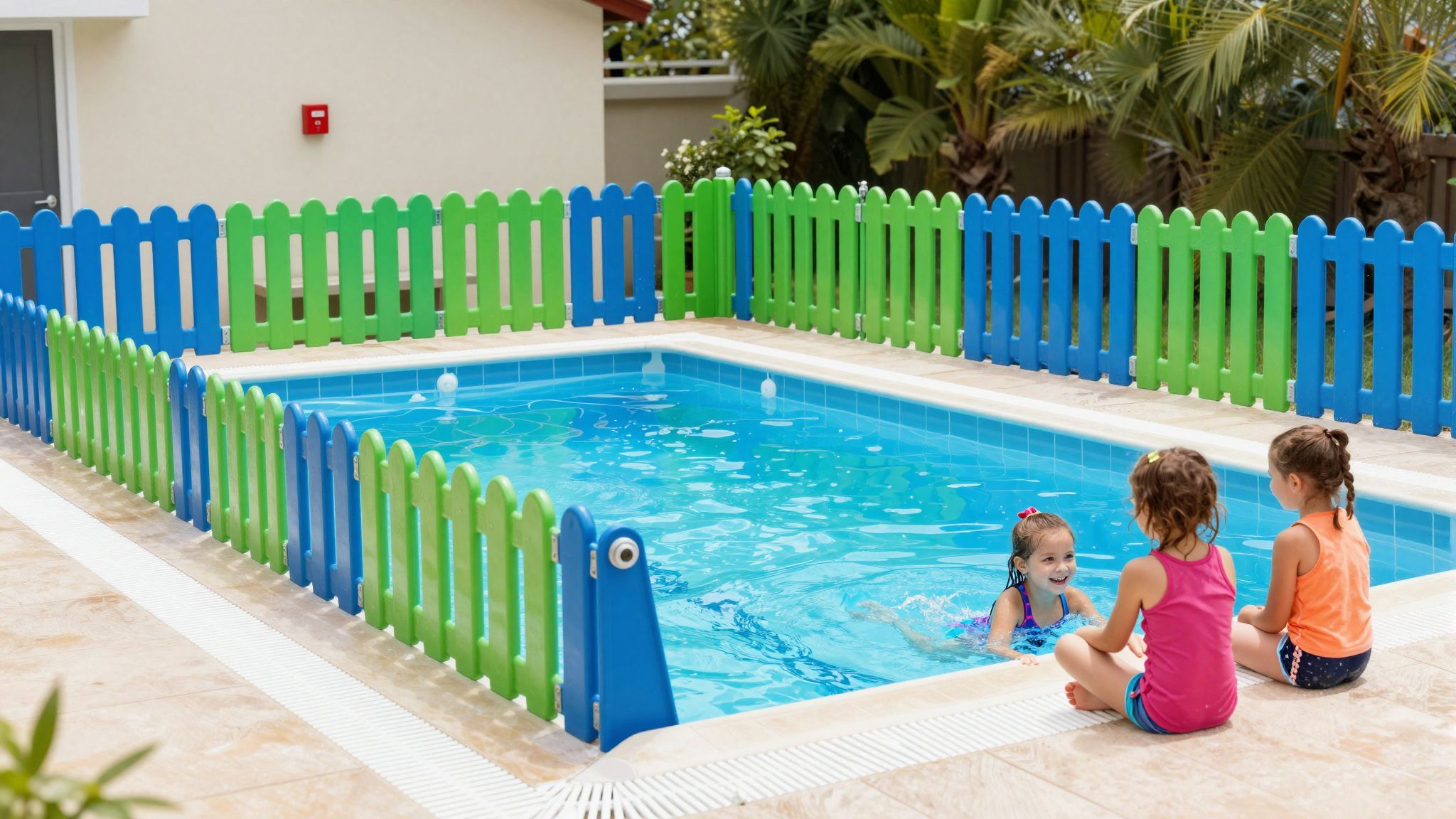 A medencekerítések csökkentik a balesetek kockázatát.