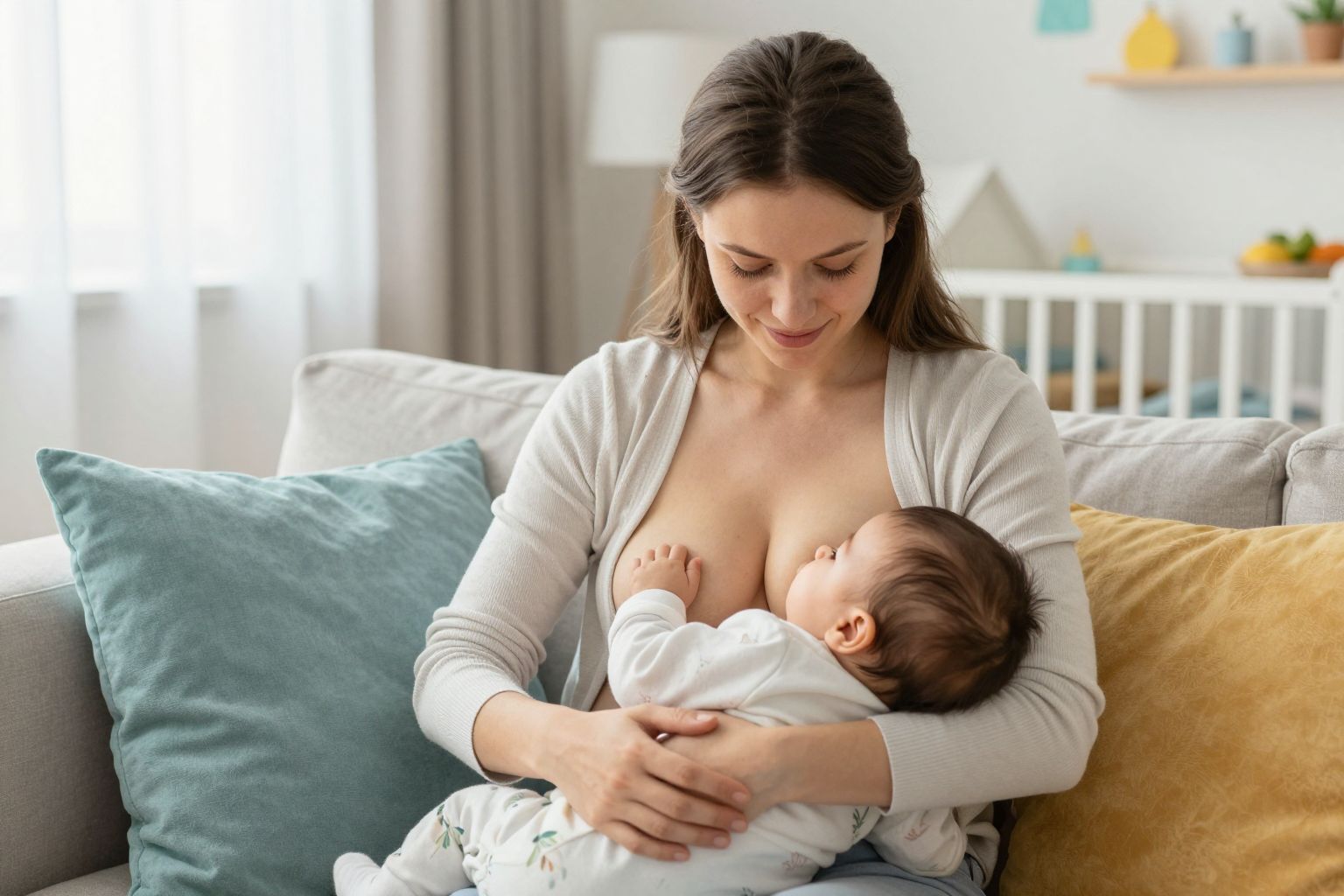 A szoptatás segíti a baba egészséges súlyfejlődését.