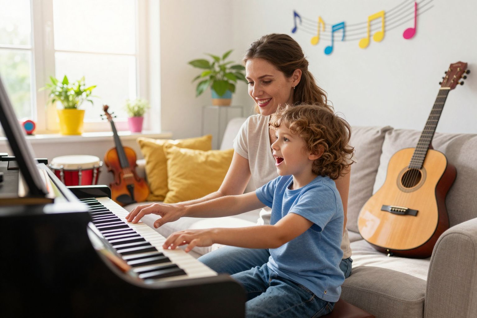 A szülők aktív részvétele erősíti a zenei fejlődést.