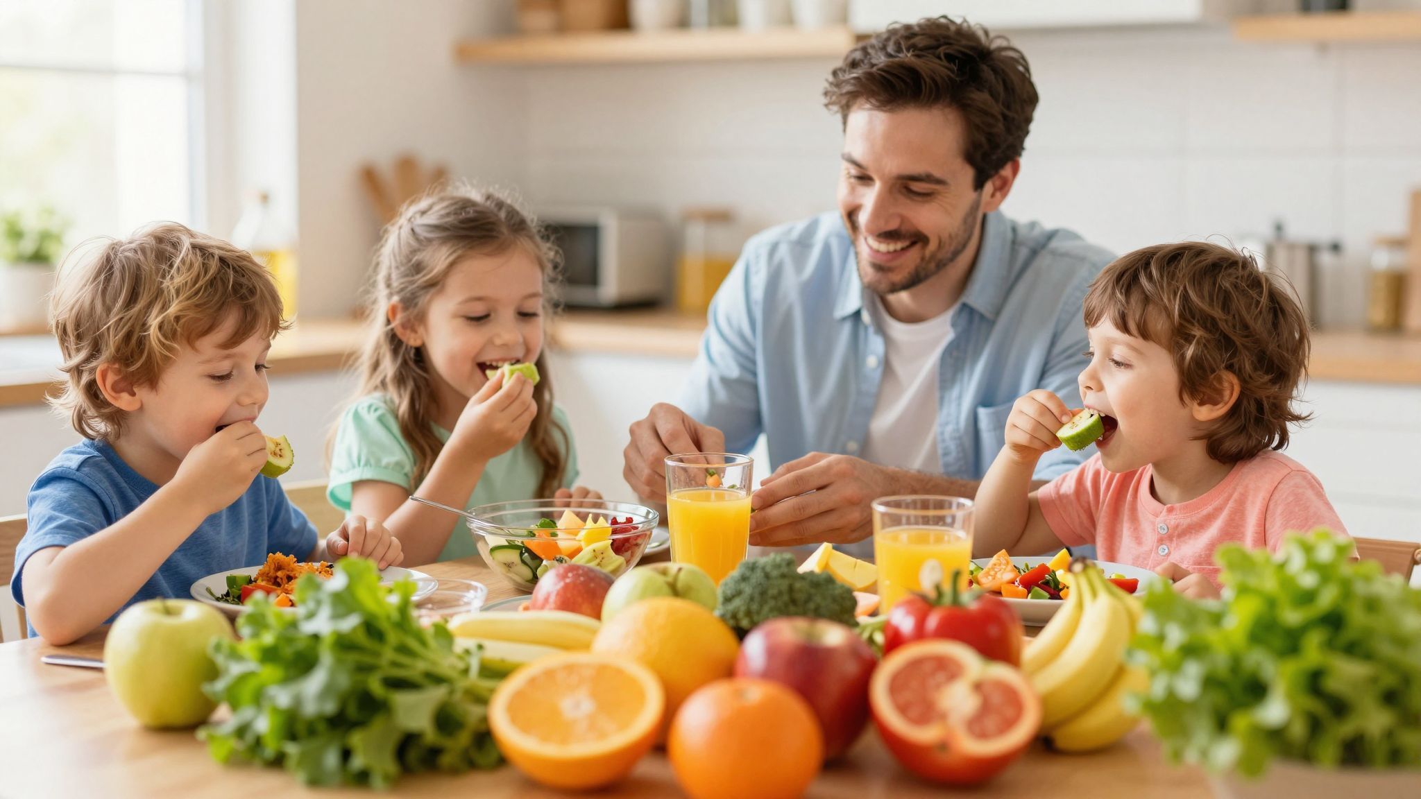 A vitaminok erősítik a gyerekek immunrendszerét.