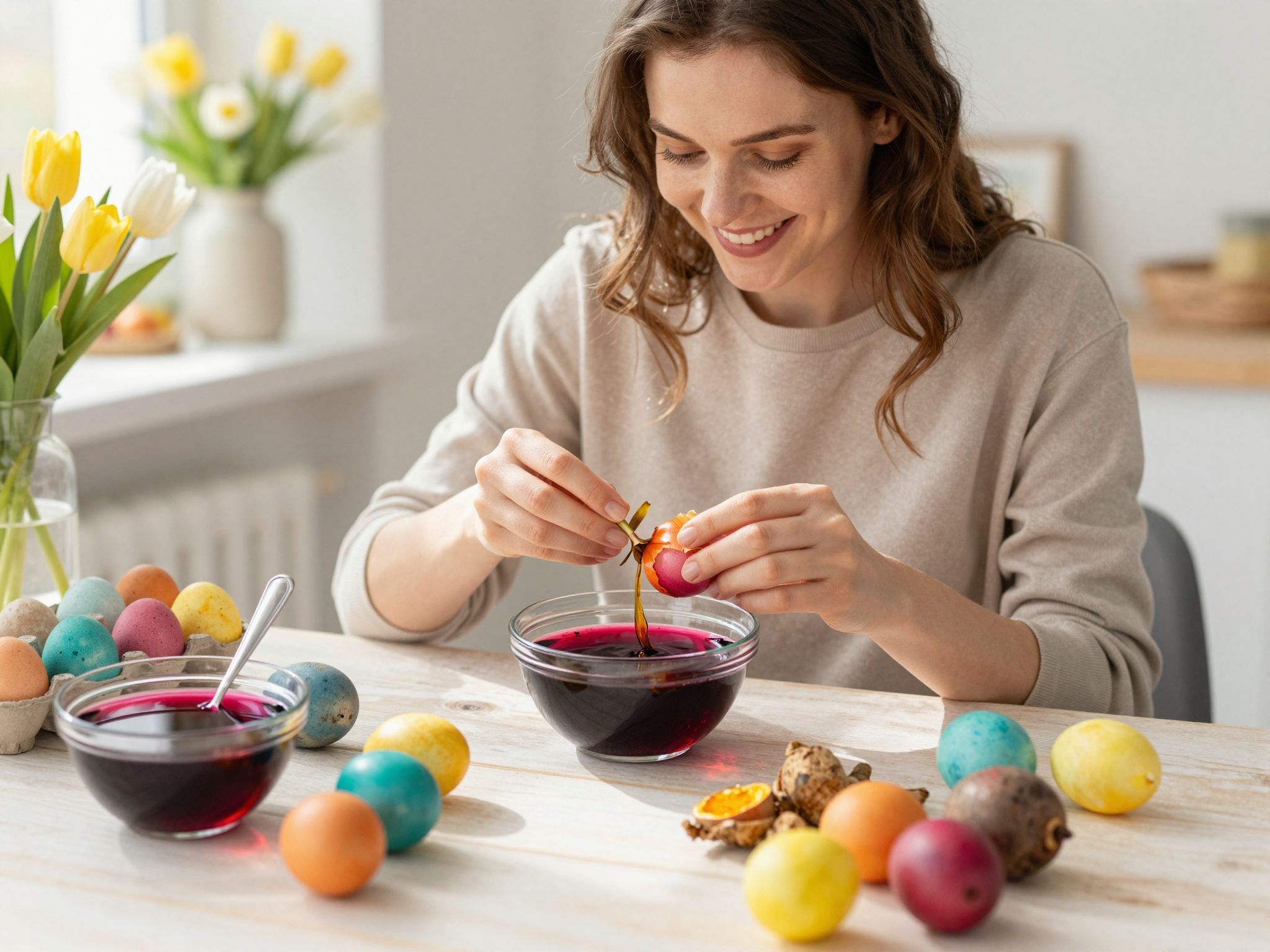 A maszkos tojásfestés kreatív védelmet nyújt színeknek.