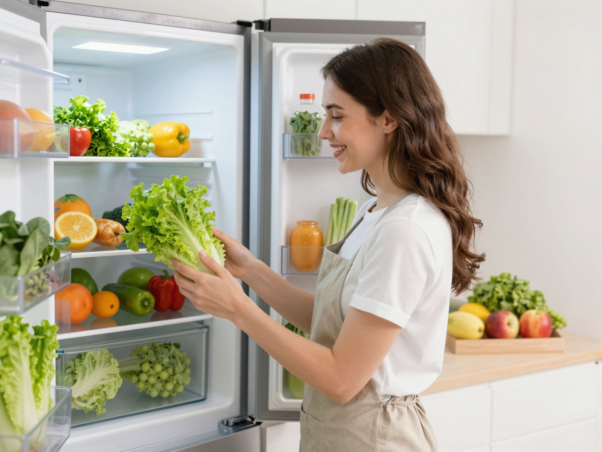 A hűtő hőmérséklete kulcsfontosságú a saláta frissességéhez.